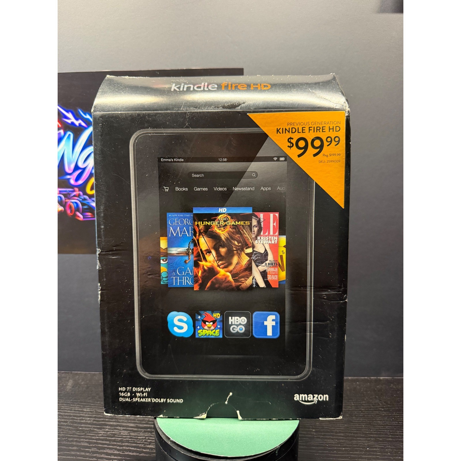 Amazon Kindle Fire HD 7″ 2nd Gen 16GB Wi-Fi Black Tablet New In Box 2012