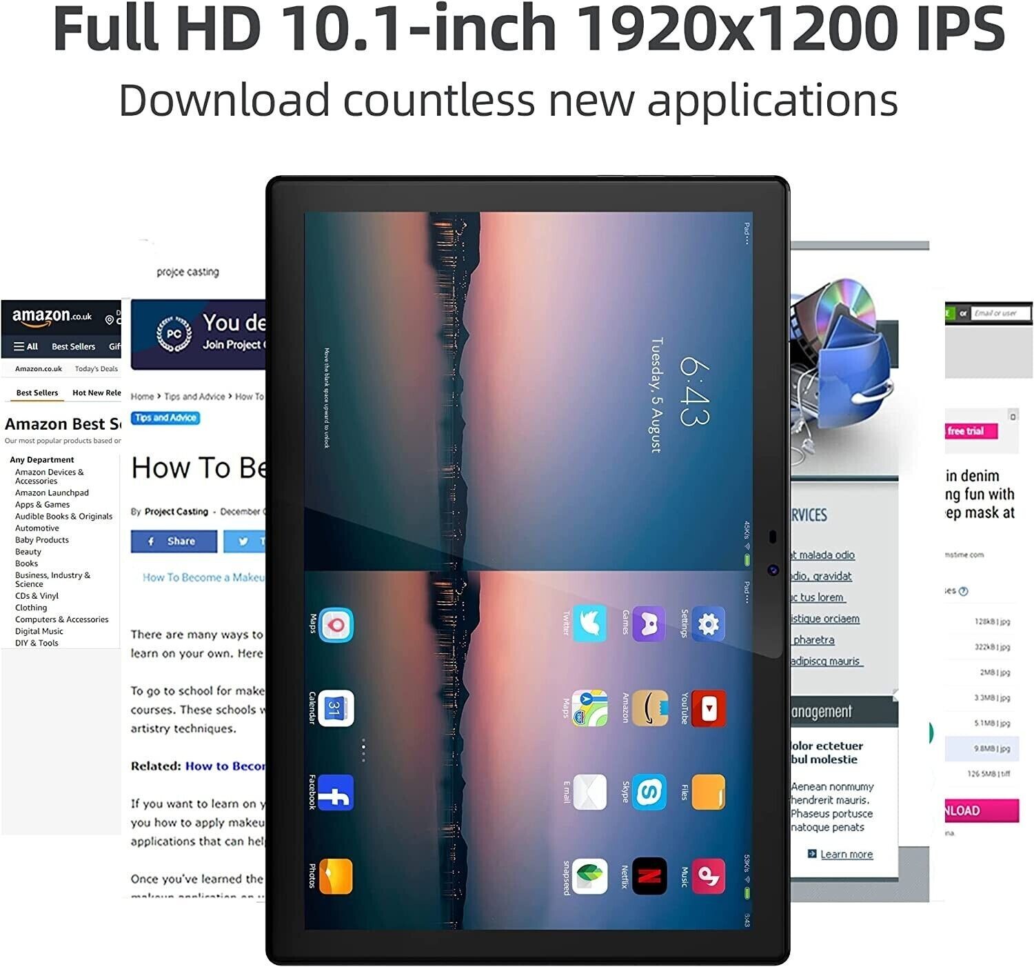 10 Inch Android 11 Deca Core HD Game Tablet Computer PC Wifi Dual Camera 256G