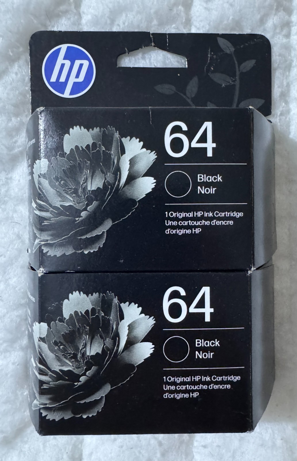 HP 64 Black Ink Cartridge Twin Pack 3YP22AN 2 x N9J90AN Exp 2024+ OEM Sealed Box
