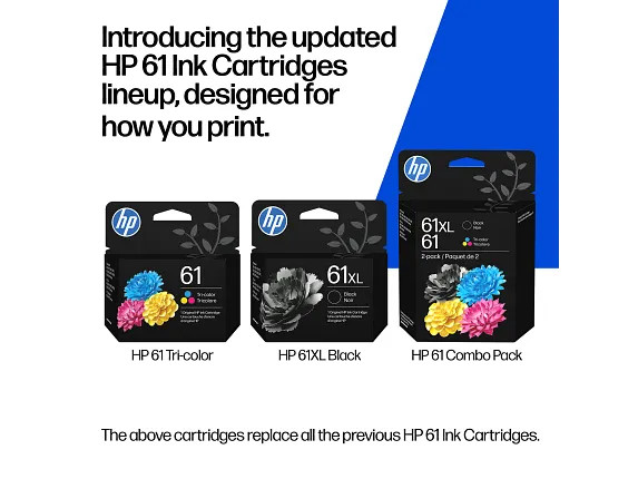 Authentic HP 61XL Black / HP 61 Tri-Color Ink Cartridge– Combo Options Available