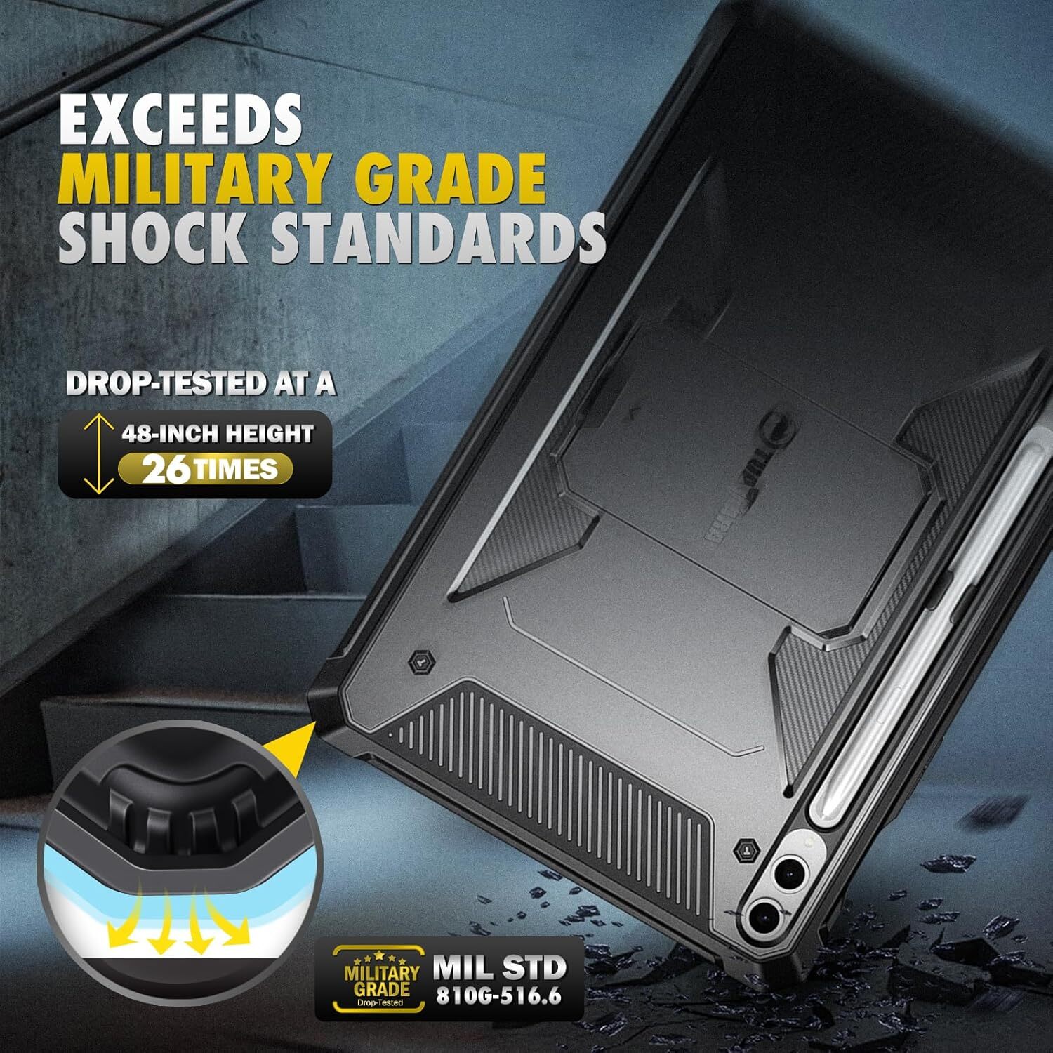 Shockproof Case for Samsung Galaxy Tab S10+ Plus 2024 /S9 FE+ 12.4 inch Cover