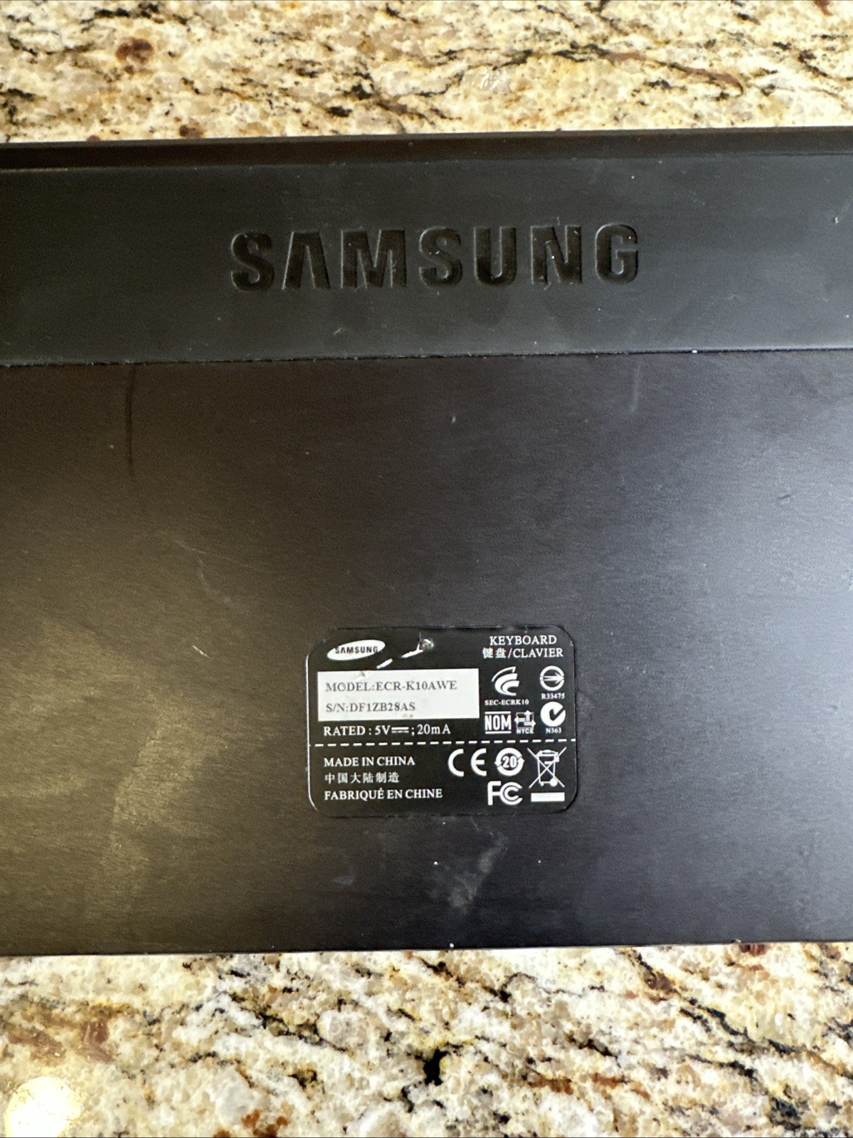 Samsung Galaxy Tablet Keyboard Dock (Model: ECR-K10AWE)