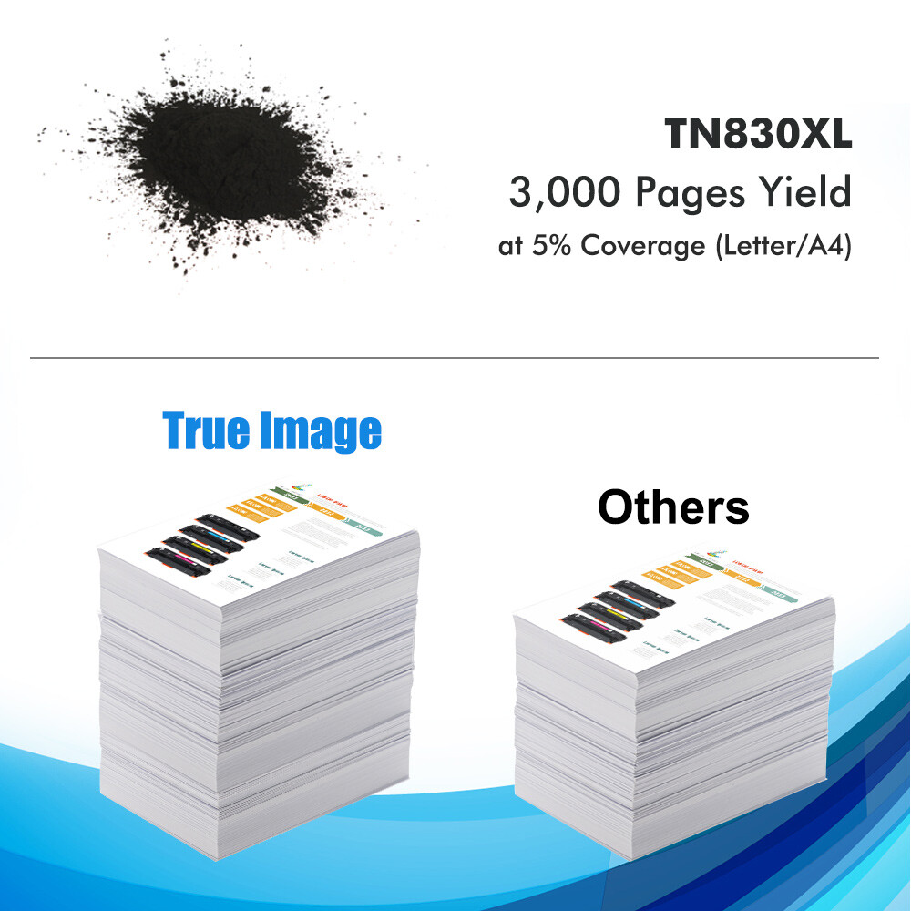 TN830 TN830XL Toner Cartridge for Brother HL-L2460DW HL-L2405W MFC-L2820DW LOT