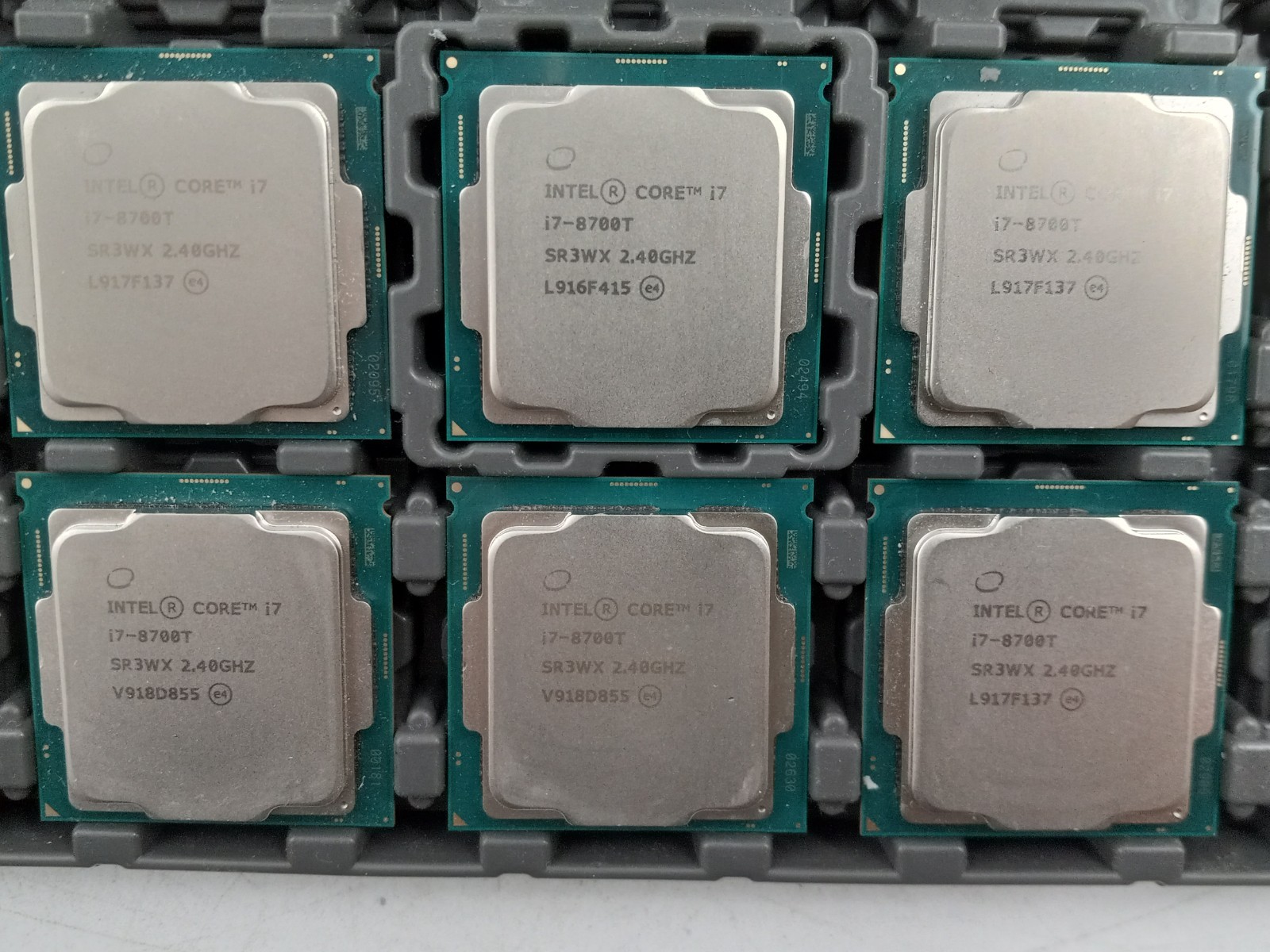 LOT OF 6 INTEL CORE i7-8700T SR3WX PROCESSORS (PR822)