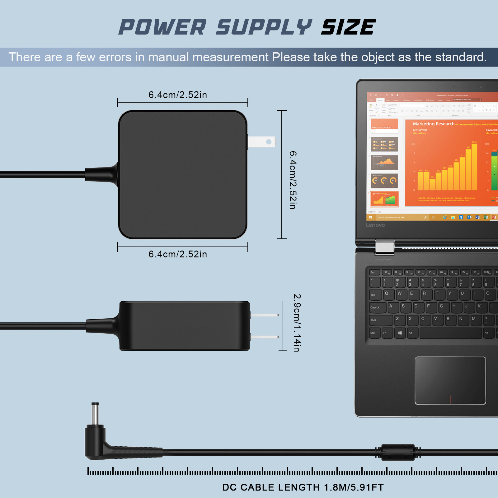 AC Adapter Charger for Acer Chromebook C720 C740 Aspire 1 5 Slim Power Supply