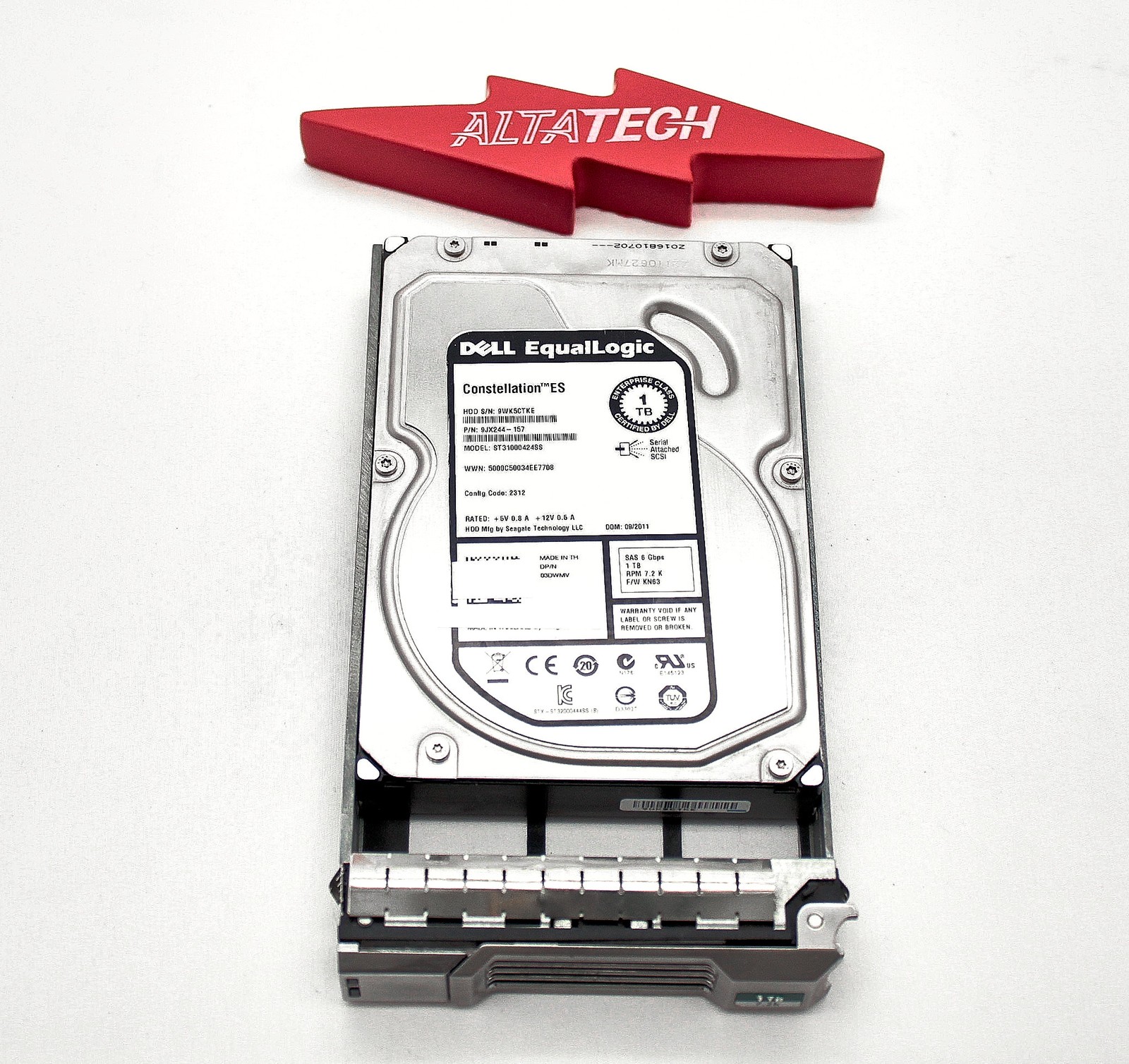 Dell 3DWMV-EQL 1TB 7.2K SAS 3.5 6G ST31000424SS / 9JX244-157 03DWMV-EQL