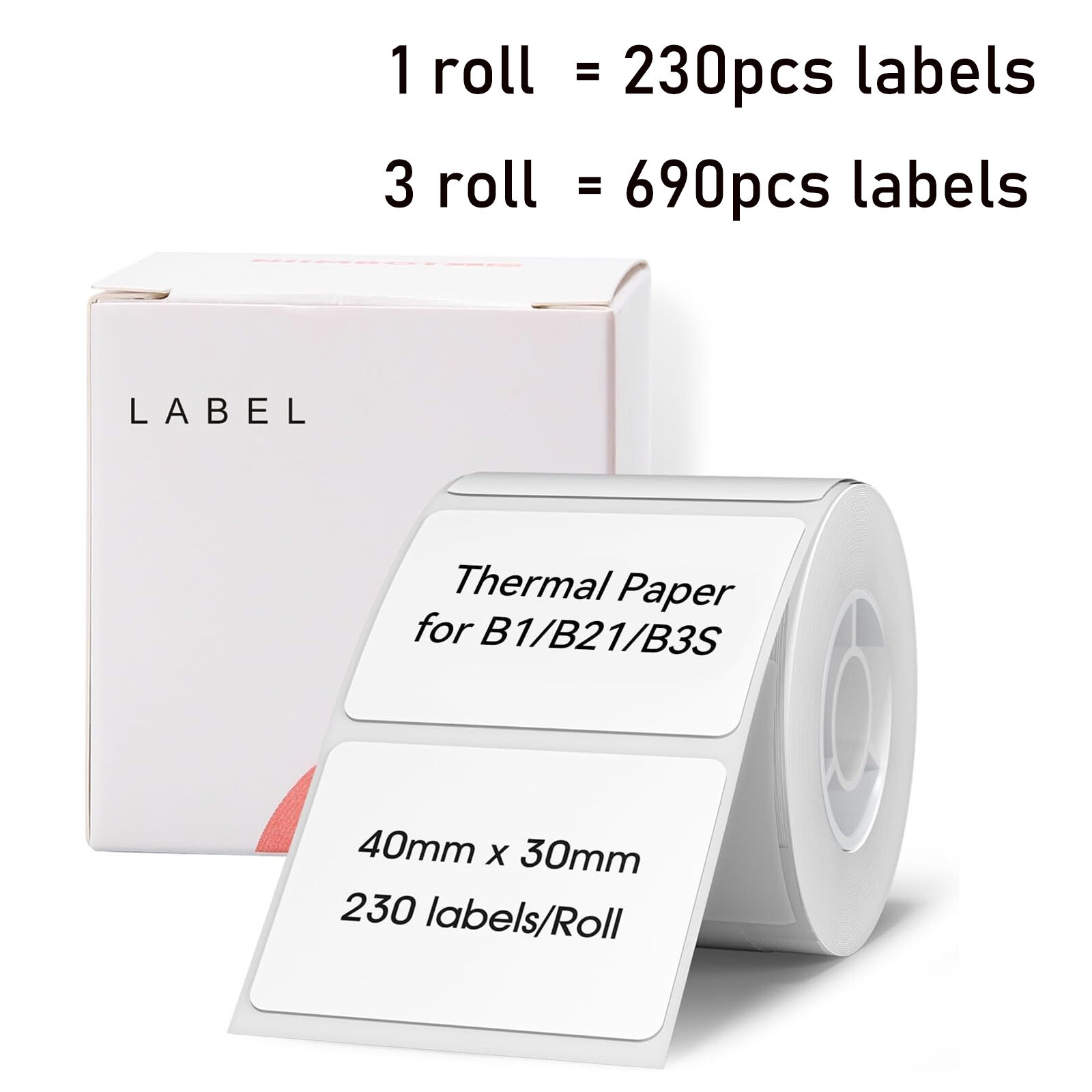 NIIMBOT Thermal Self-adhesive Printer Labels Stickers Compatible with B1 B21 B3S