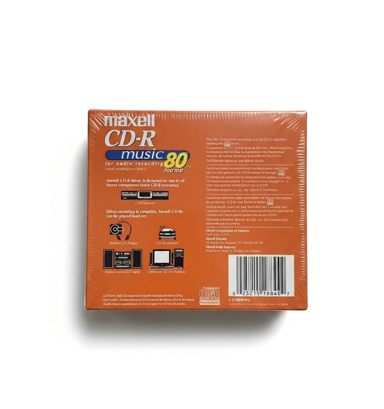 Maxell CD-R Music 80 Min 700MB 15 Pack Slimline Jewel Cases New Blank Discs