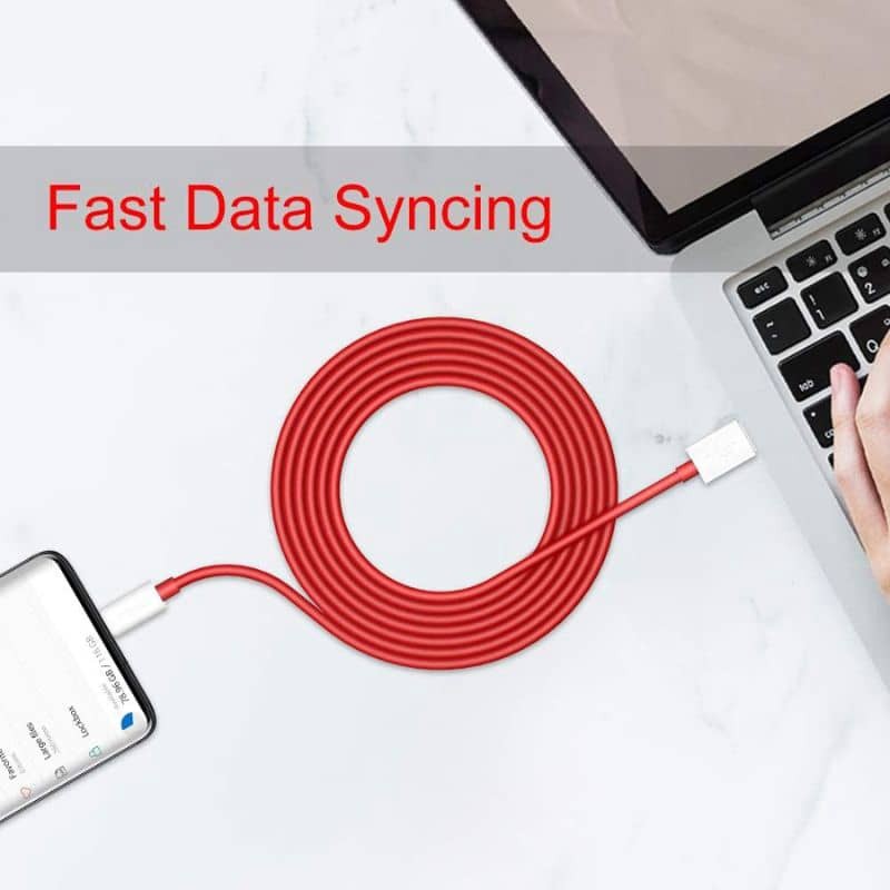 80W Max SuperVOOC Fast Charge Red Cable for OnePlus 12 11 10 Pro Nord 2 5G