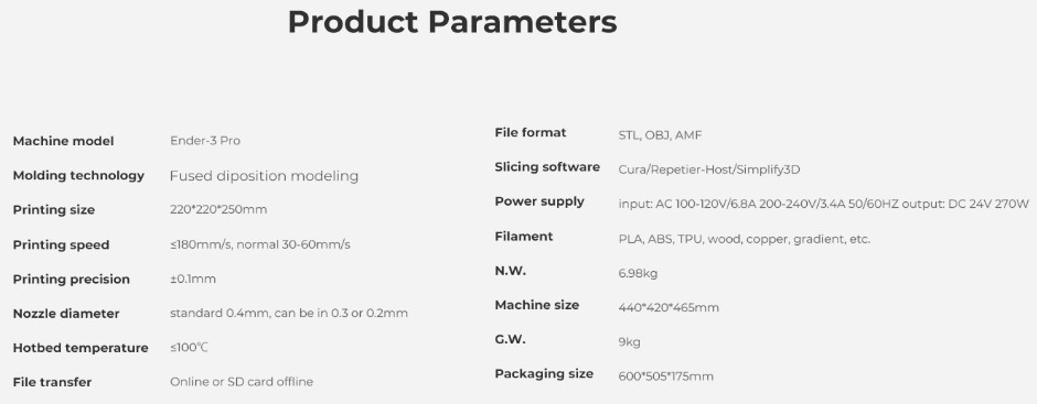 New in Box–Creality Ender 3 PRO–FDM 3D Printer Resume Fast Heat Quiet 180mm/s