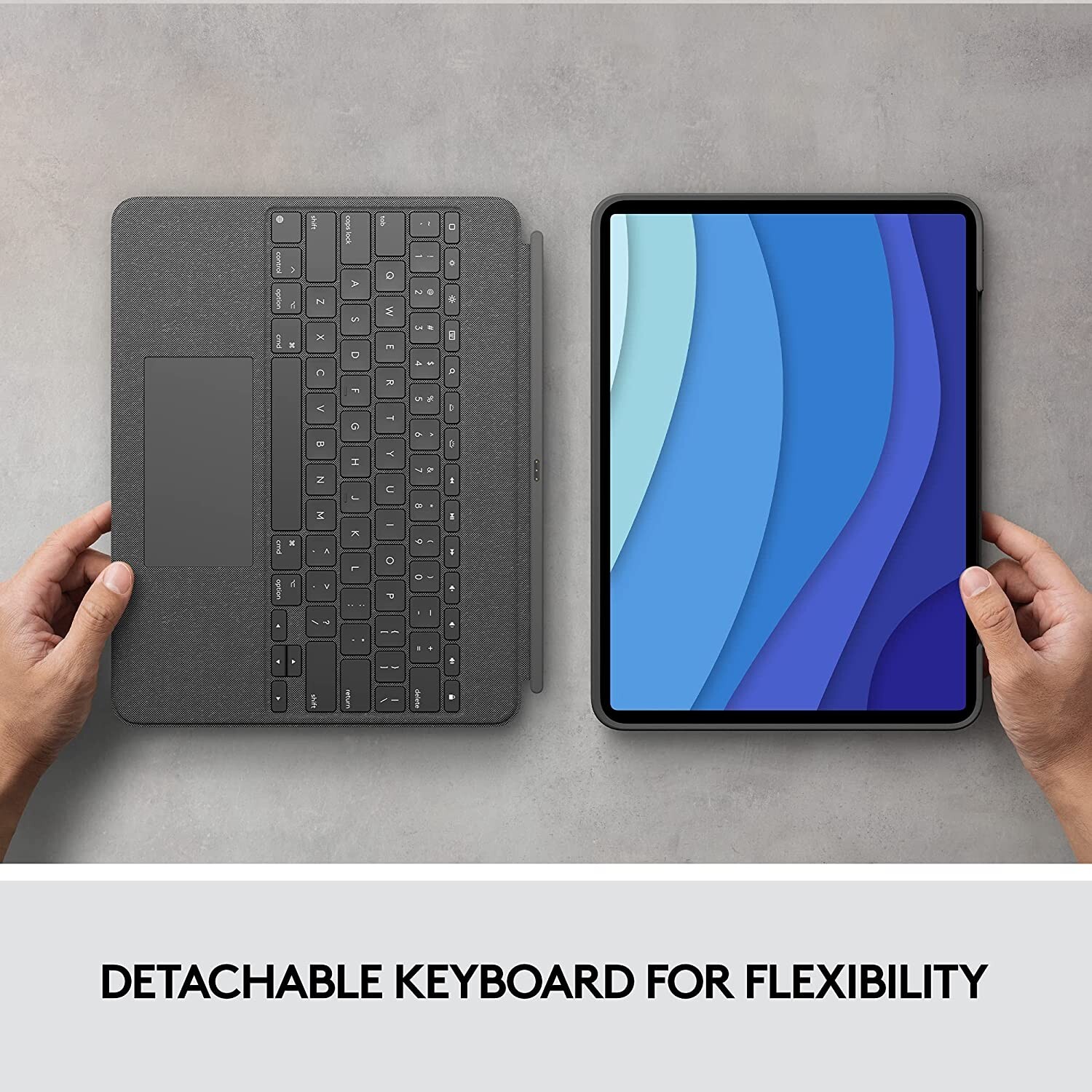 Logitech Combo Touch Keyboard Folio for iPad Pro 12.9″ 5th & 6th Gen Oxford Gray