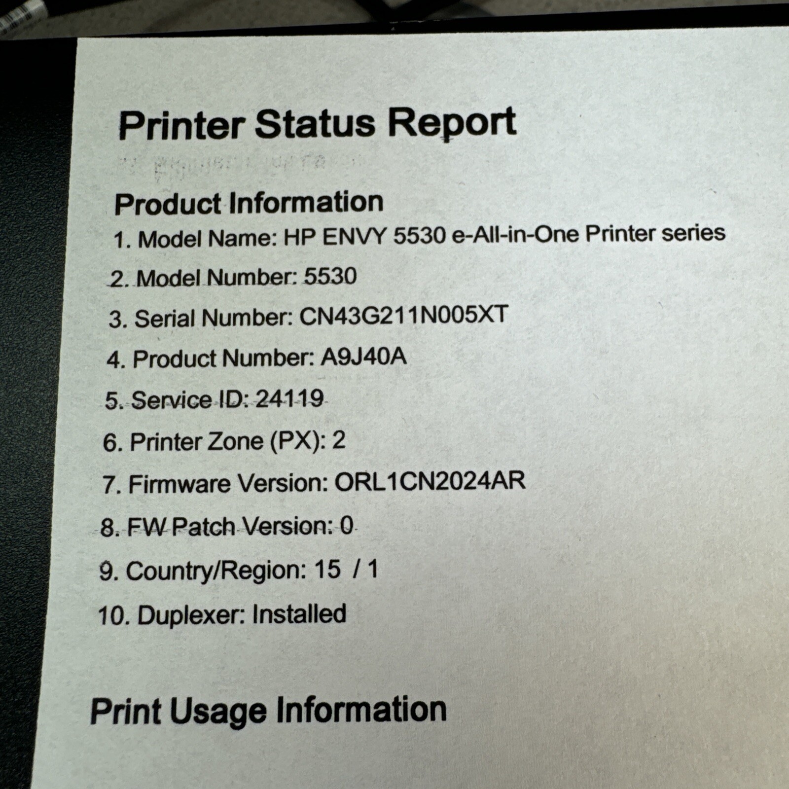 HP ENVY 5530 All-In-One Printer Series Scan Copy Silver Black Full Color Lower
