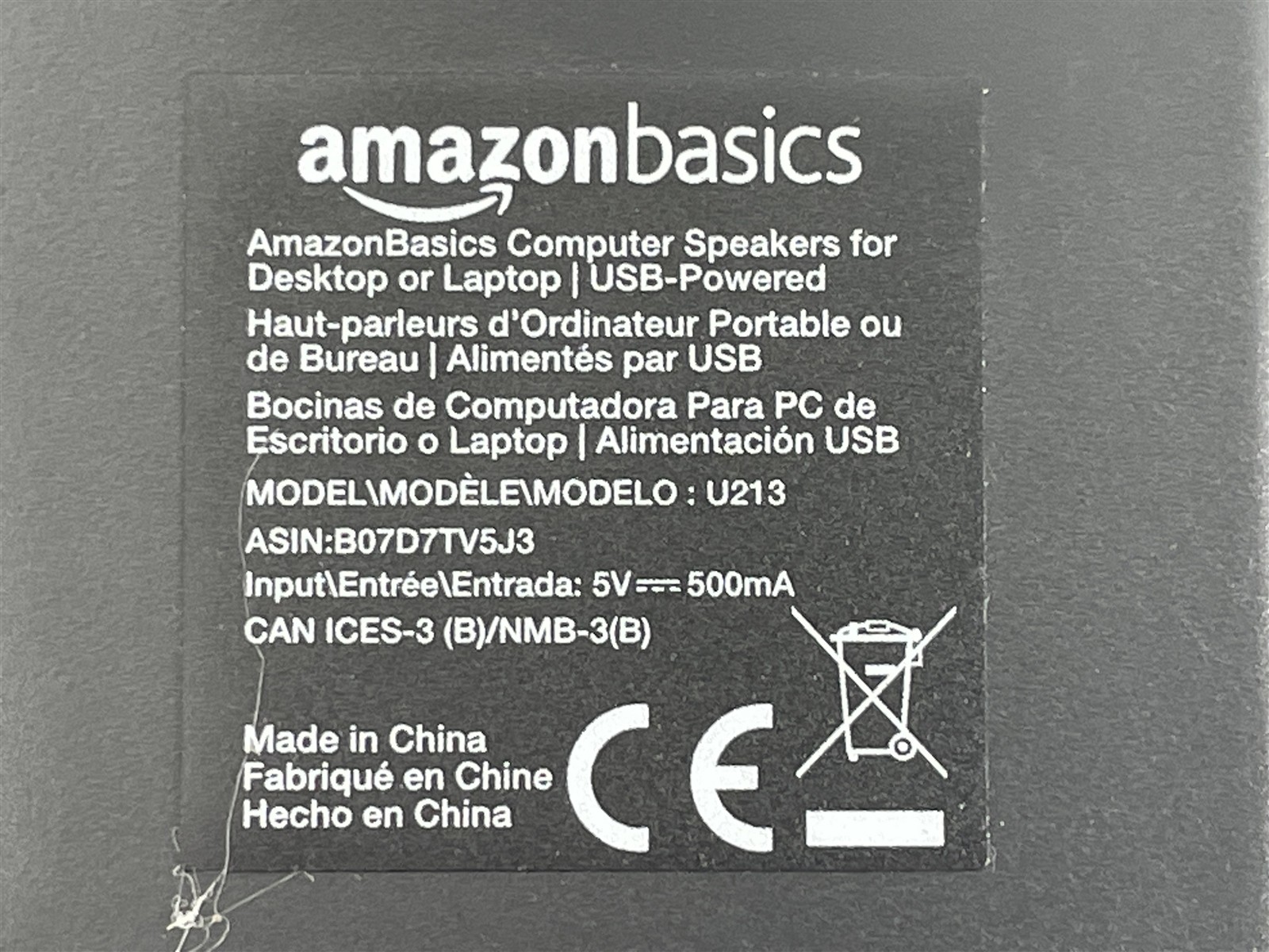 NEW Genuine Amazon Basics U213 USB-Powered Speakers for Desktop or Laptop