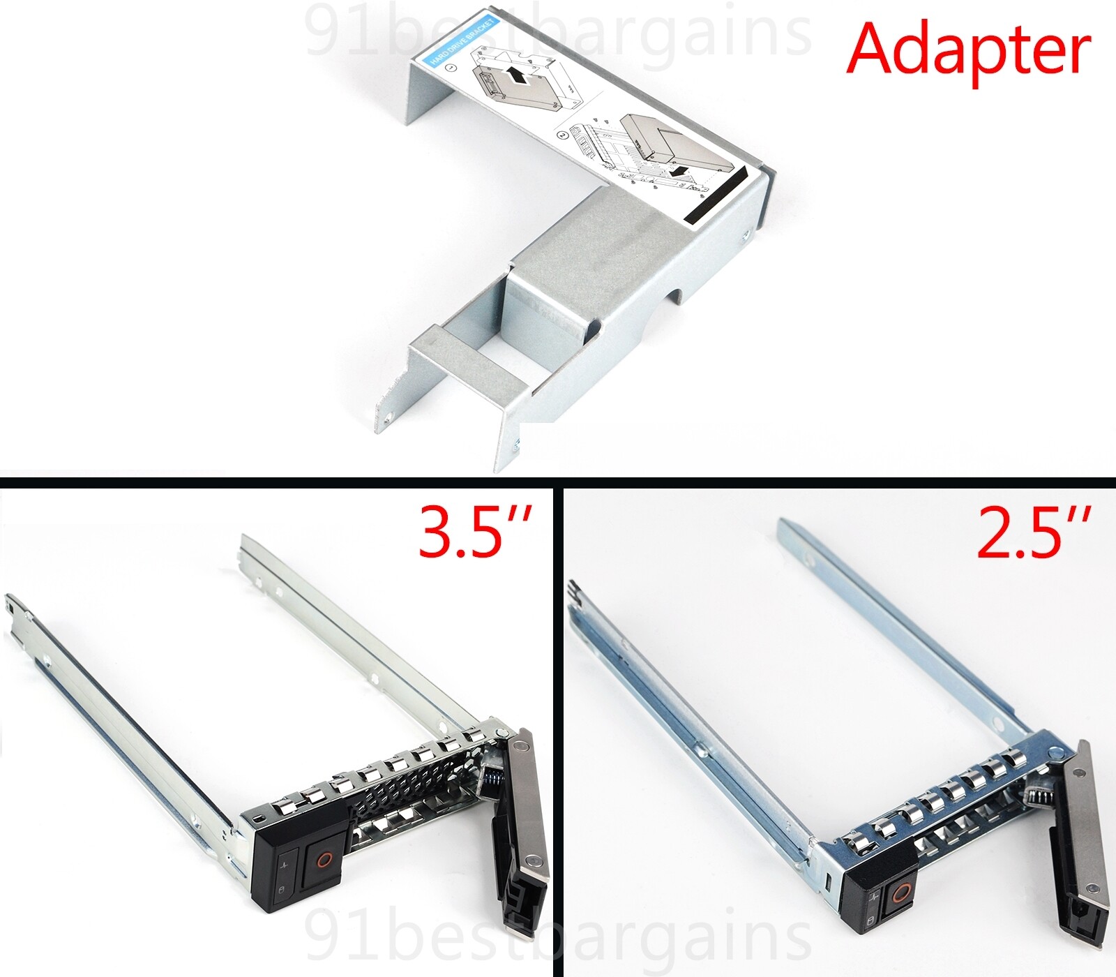 3.5″ 2.5″ HDD Tray Caddy Adapter Bracket For Dell R240 R340 R440 R540 R640