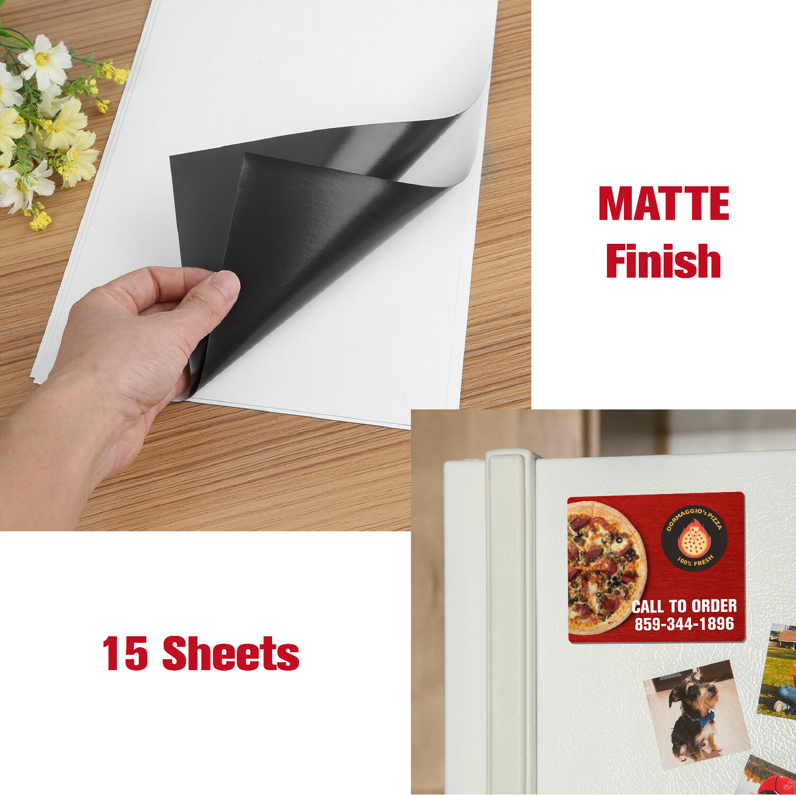 24 Ct Printable Magnetic Sheets 8.5×11 Magnet Photo Paper Matte for Inkjet 12Mil