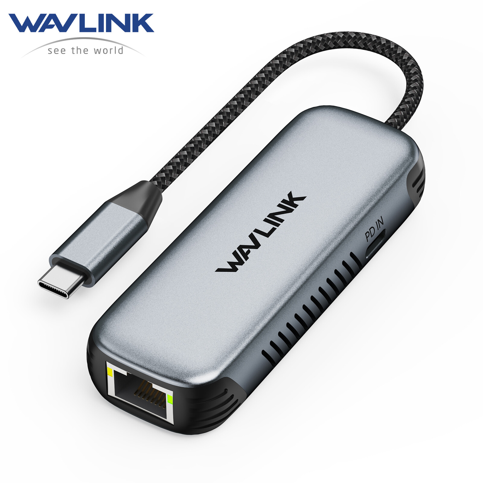 Wavlink USB-C to 5G Ethernet Adapter with 95W Charging, Driver-Free for Mac/Win
