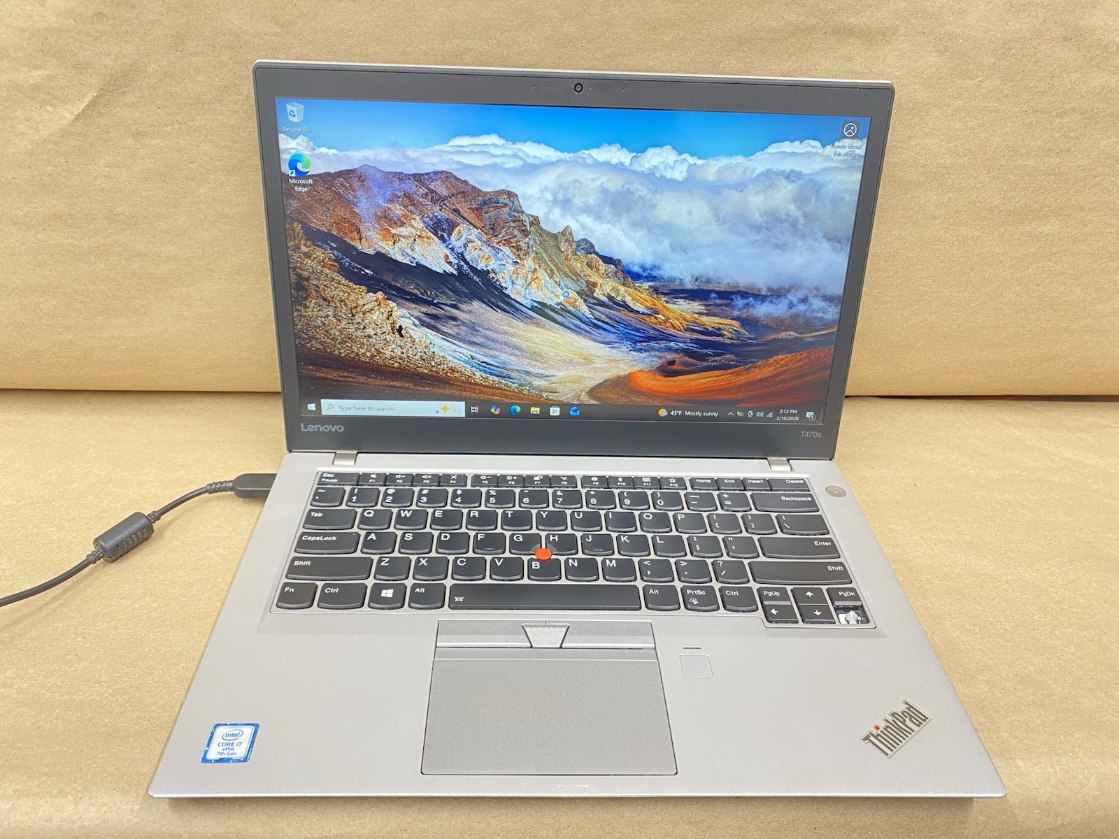 Lenovo T470s – 14″ 2560*1440 – i7-7600U – 8GB – 128GB SSD – Win 10 Pro READ