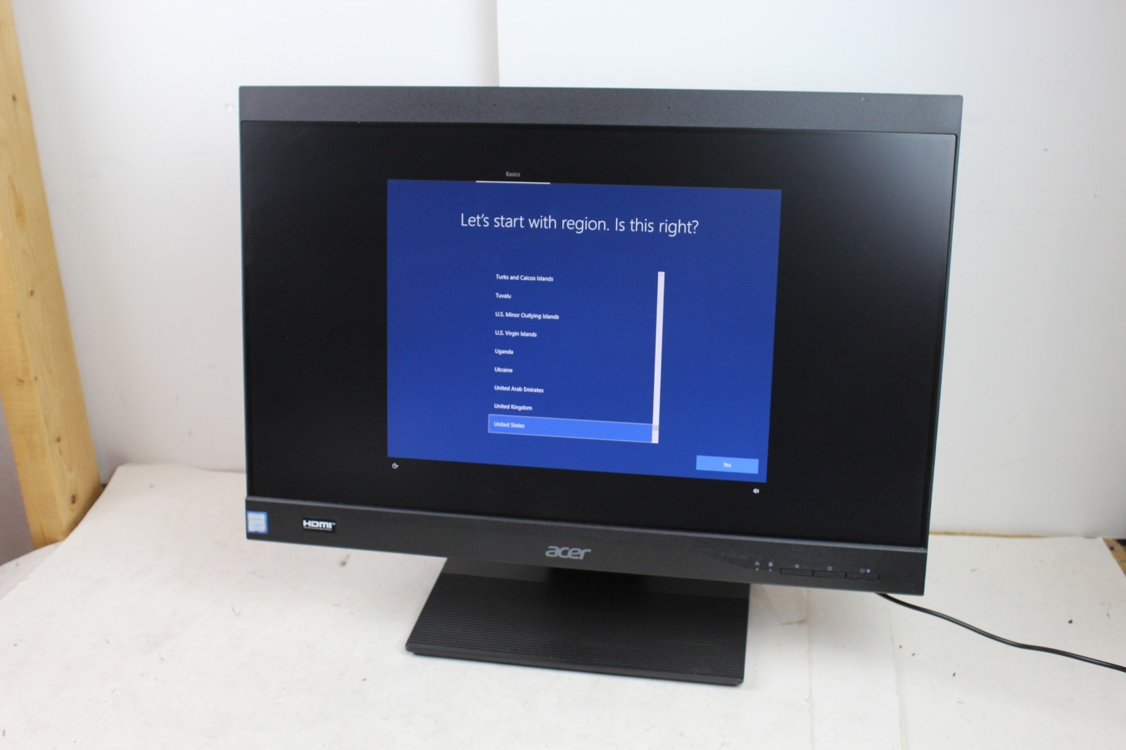 Acer Veriton all in one i7-8700 8GB 1TB HD w/ OS NO POWER CABLE Z4860G D18W6