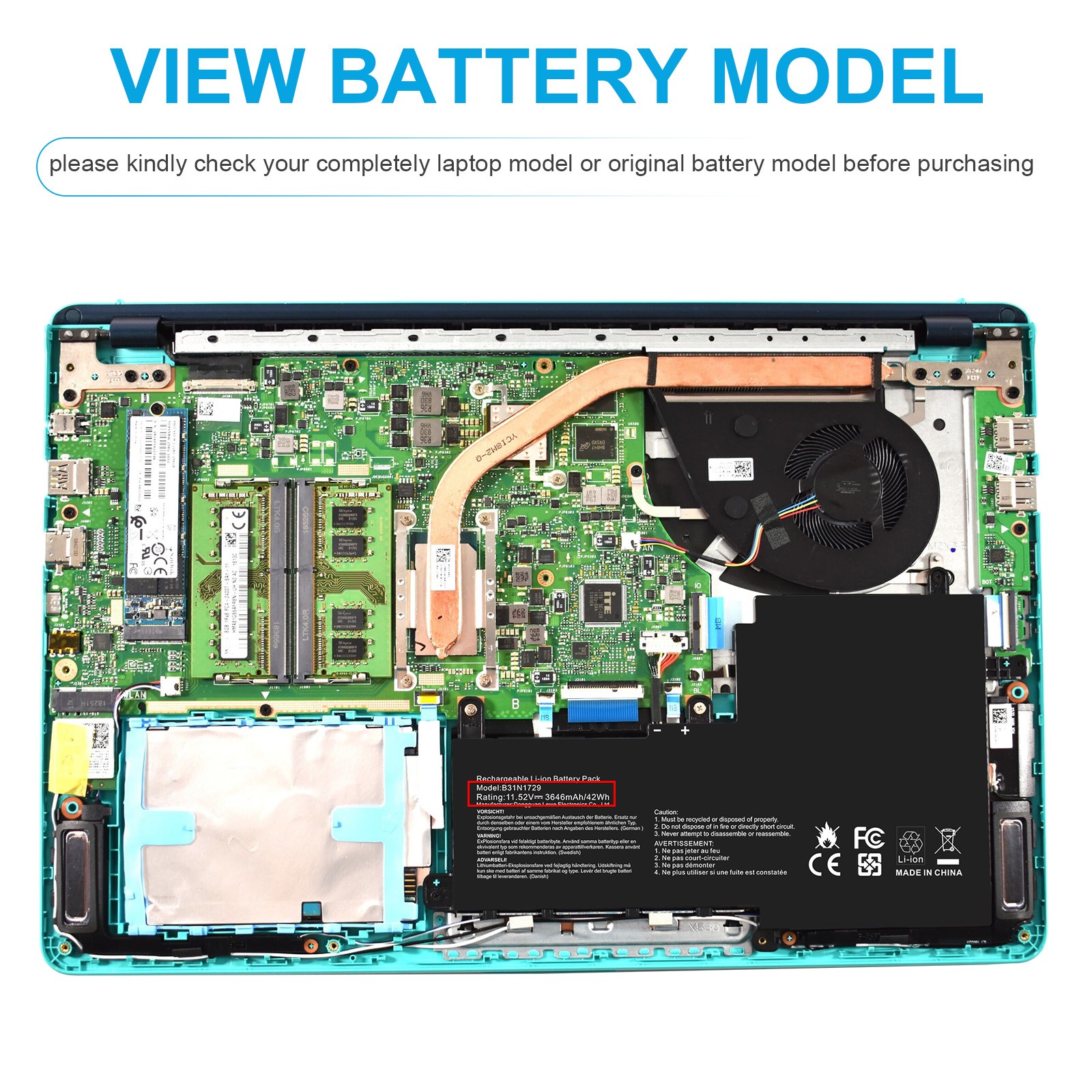 B31N1729 Battery For ASUS VivoBook S15 S530FA S530FN S5300U S5300UN S530 S530F