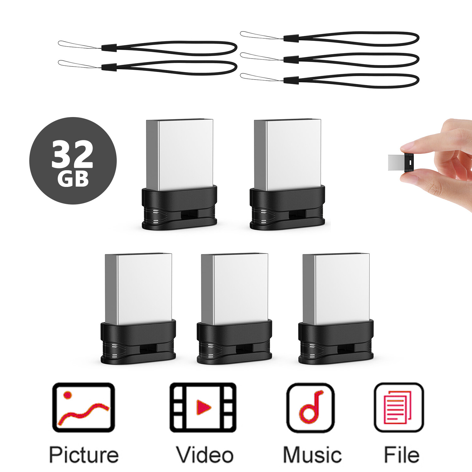 32GB USB 2.0 Flash Drive Mini Memory Stick Ultra Slim USB 2.0 Thumb Drive LOT