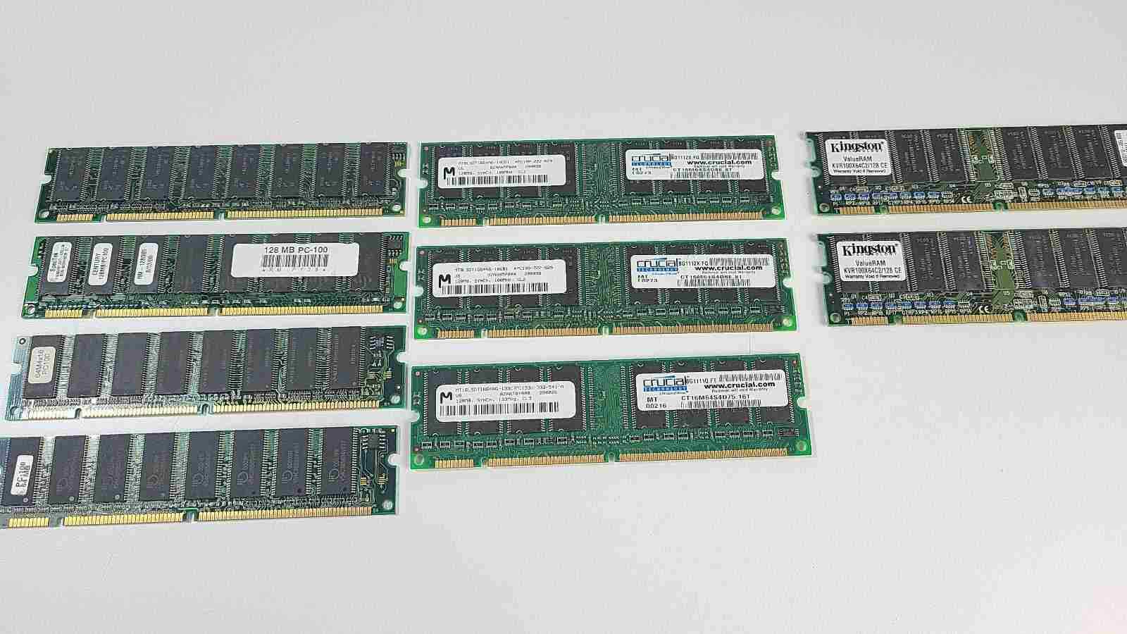 Large Lot PC133 RAM Memory – See Pics For Sizes