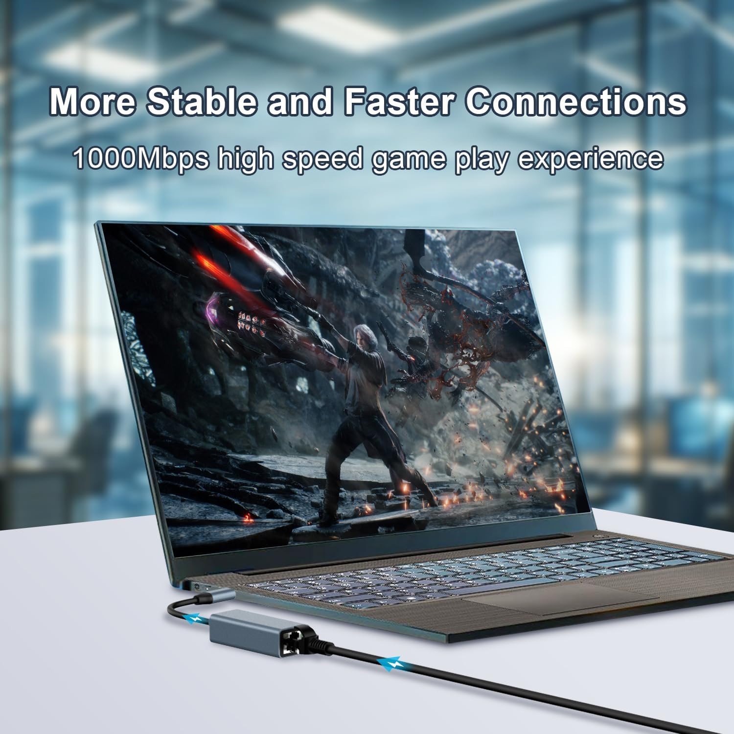 USB-C 3.1 Gigabit Ethernet LAN RJ45 1000Mbps Network Adapter for PC Mac Android