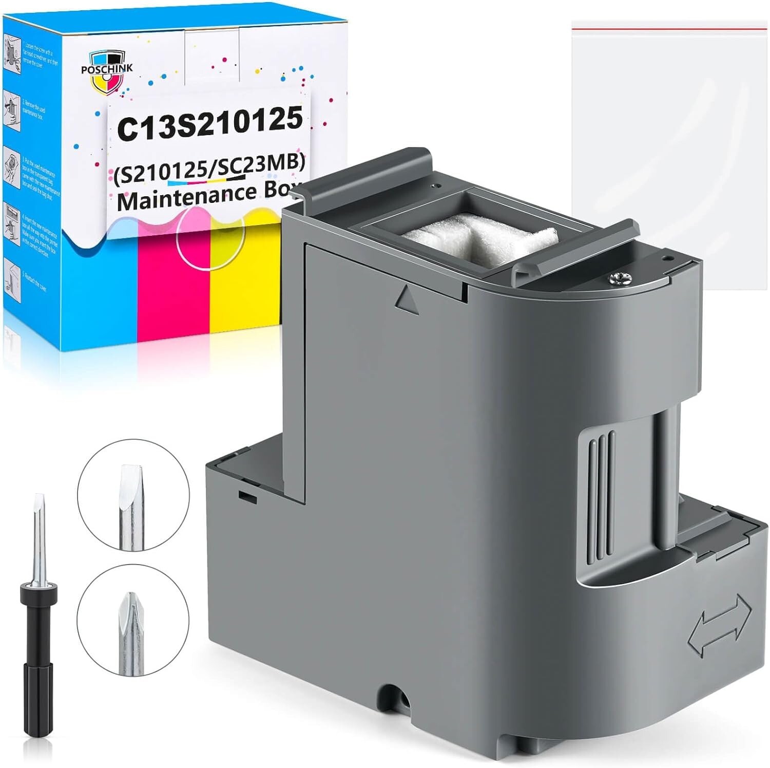 POSCHINK C13S210125 SC23MB Maintenance Box for Epson SureColor SC-F170 F100 F150