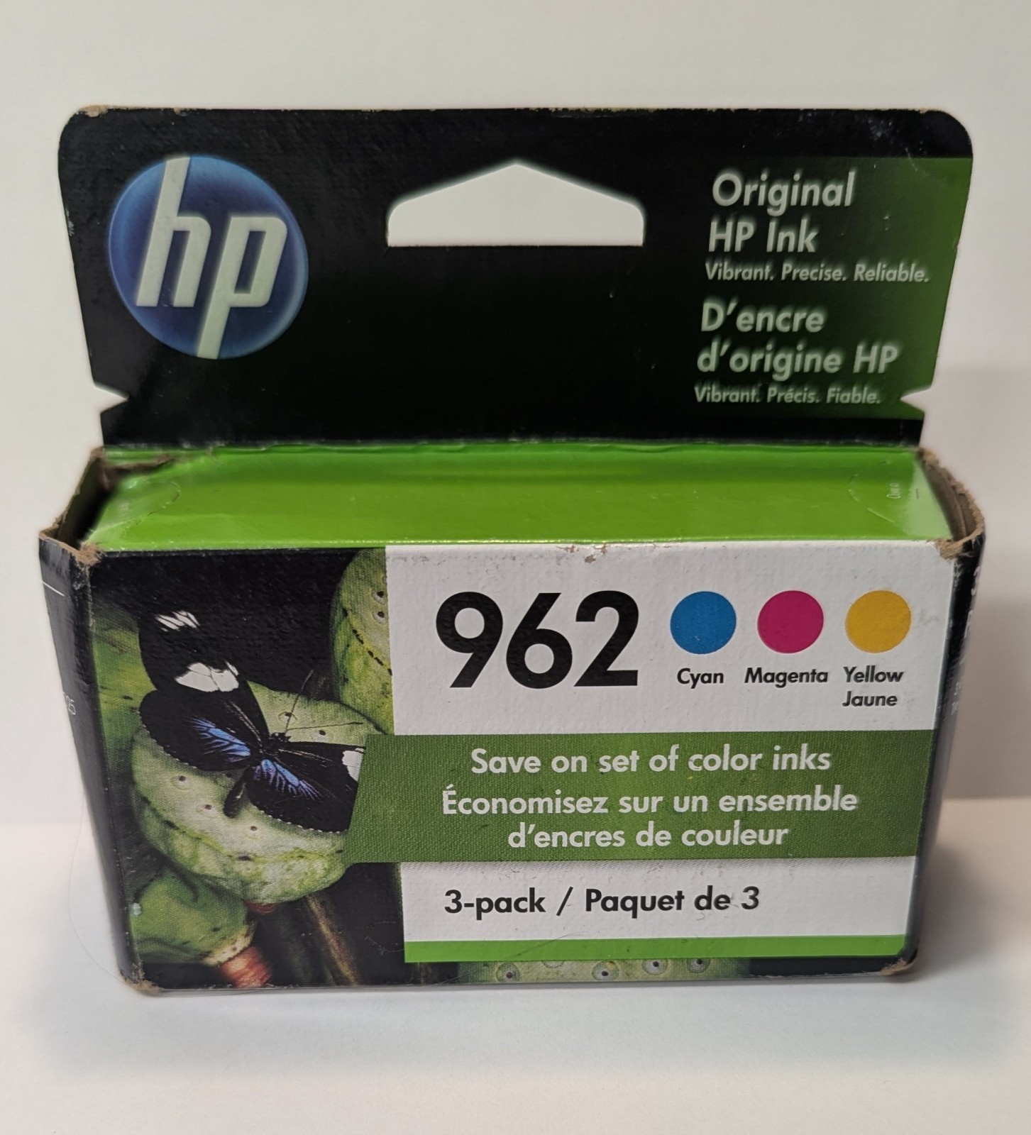 HP 962 Cyan/Magenta/Yellow Color Ink Cartridge 3-Pack, Exp. 5/2023