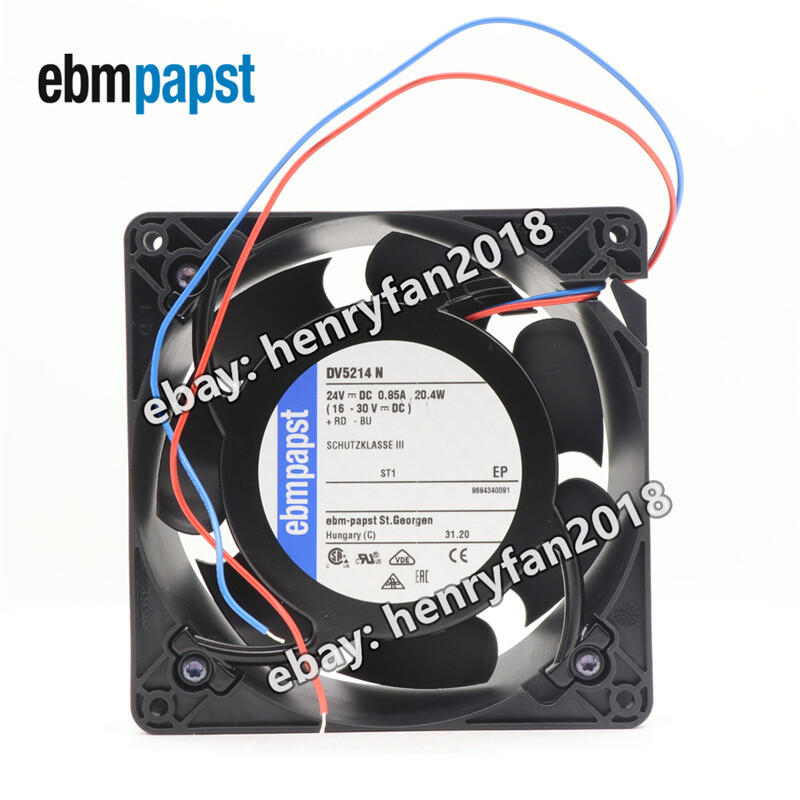 Ebmpapst DV5214N Axial Fan DC 24V 0.85A 20.4W 127*127*38MM 2-wire Cooling Fan