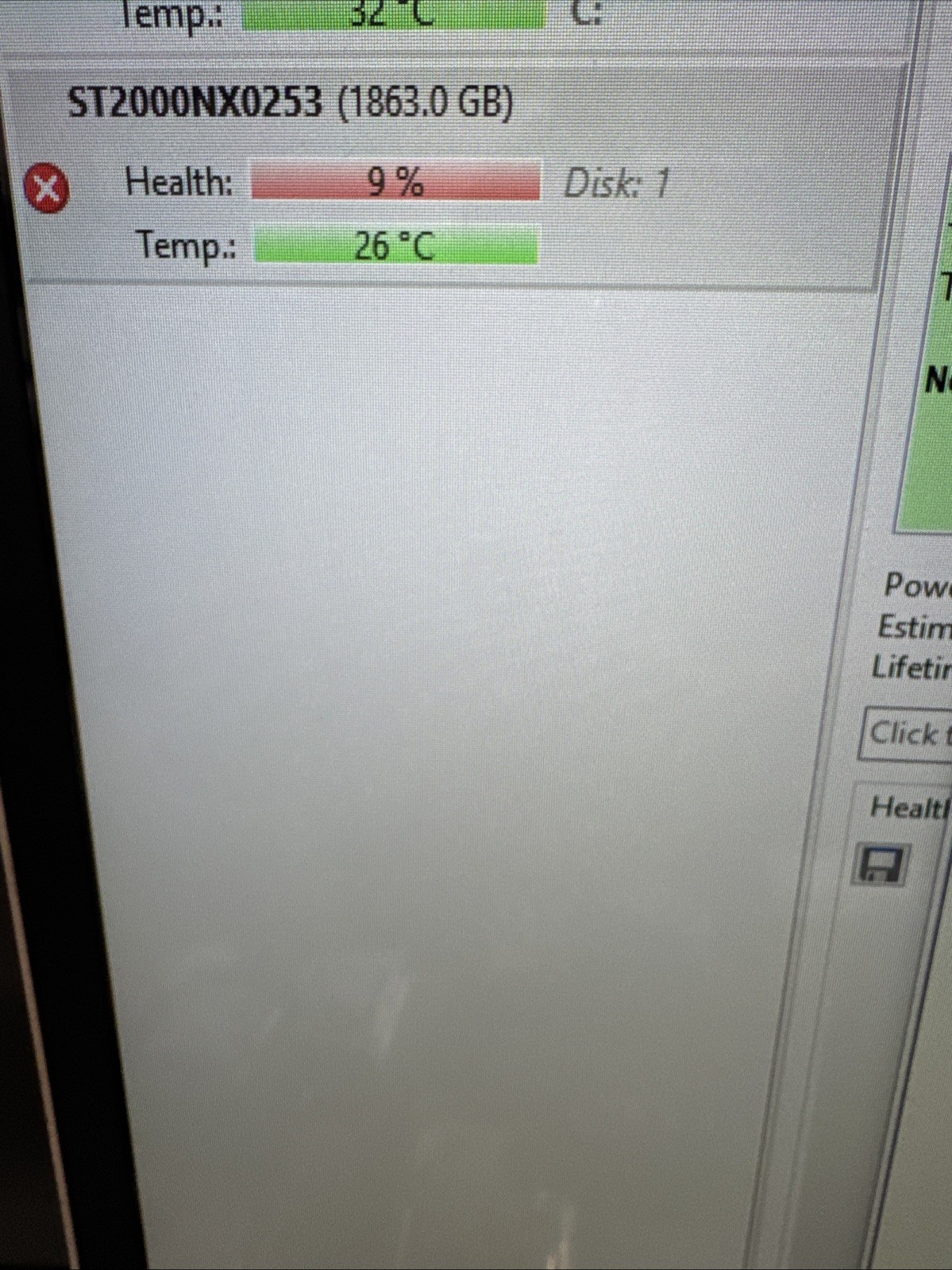X3 EXOS Enterprise 7E2000 2TB 2.5″ SATA Hard Drive ST2000NX025 92%-27%-9% Health