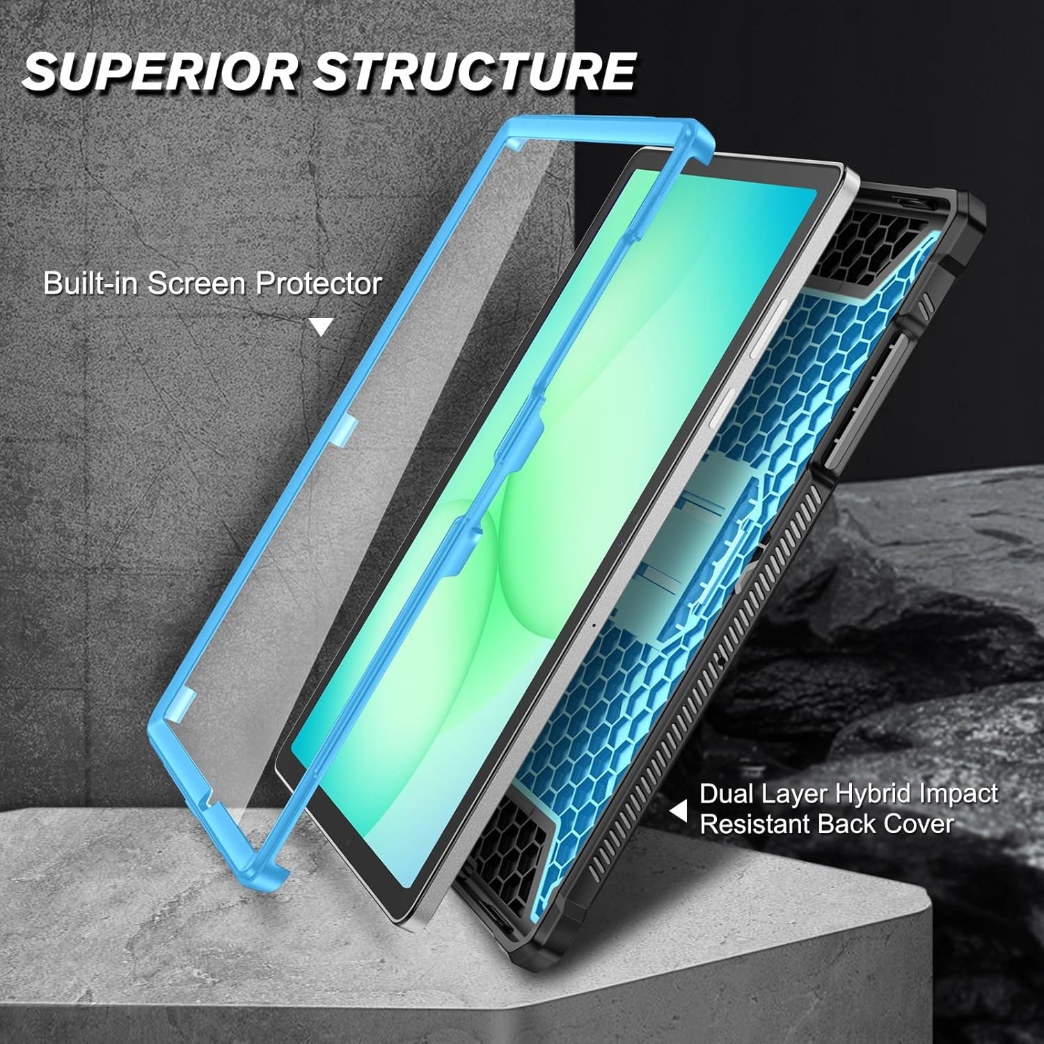 For Samsung Galaxy Tab A9 Plus/A9+ 5G 11 Inch 2023 Unibody Hybrid Bumper Cover