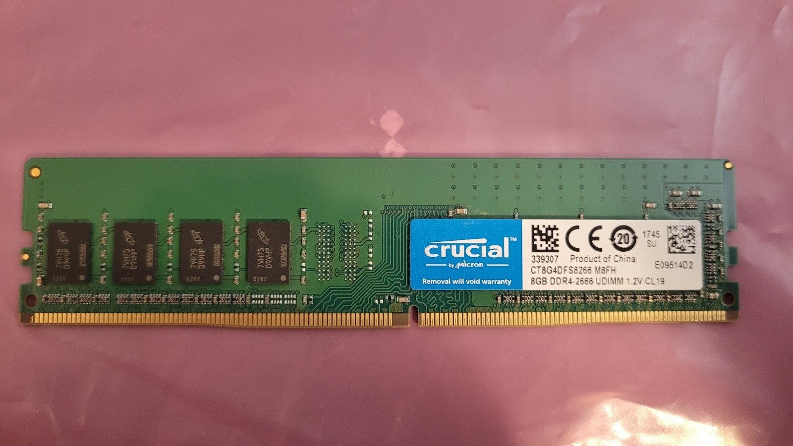 Crucial 8GB PC4-2666 PC4 21300 DDR4 2666MHz CL19 1.2V Desktop Memory RAM