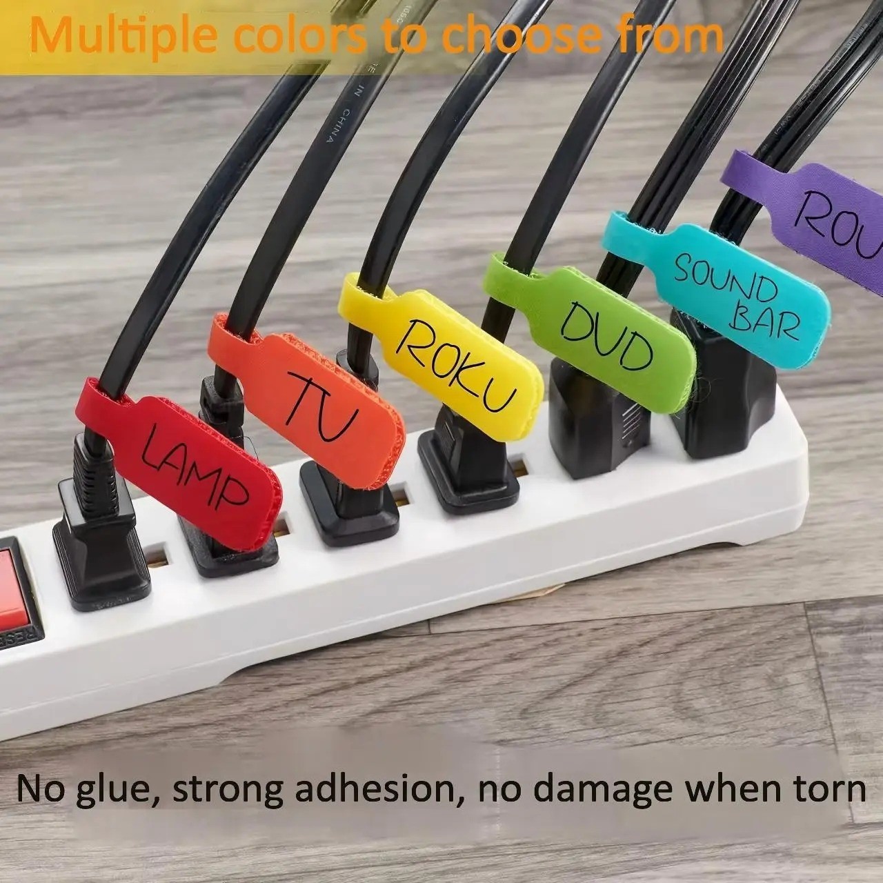 25pcs Wire Markers – Writable Cable Labels with Hook, Loop for Easy Organization