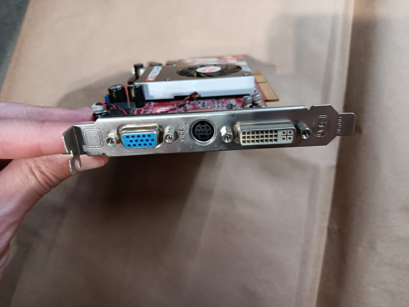 Vintage, original ATI Radeon X1650 Pro 512MB AGP graphics card