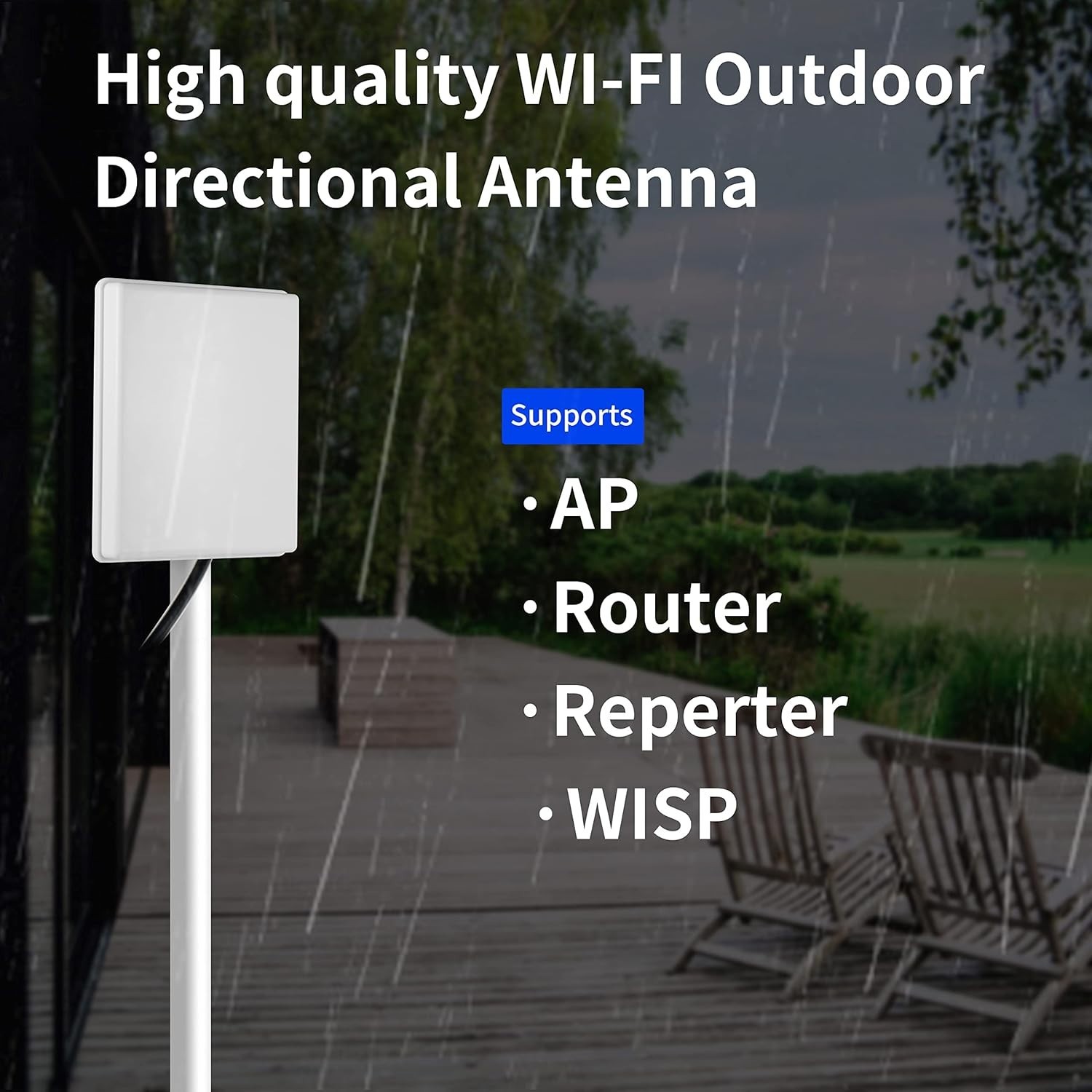 Outdoor 15dBi Dual Band WiFi 2.4GHz 5GHz 5.8GHz Long-Range Directional Panel …