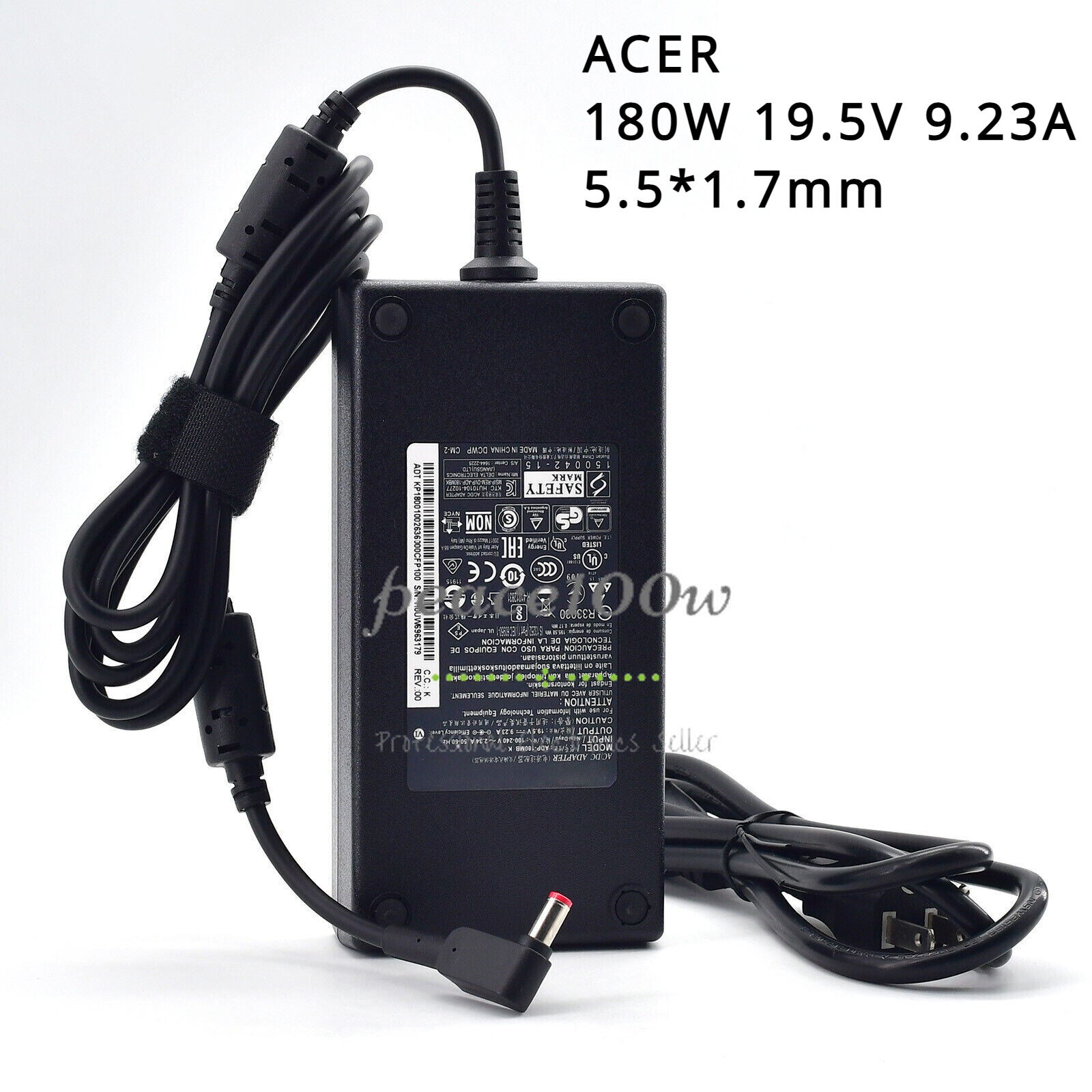 Genuine Acer 180W 19.5V 9.23A Charger ADP-180MB K 5.5*1.7mm Power Adapter