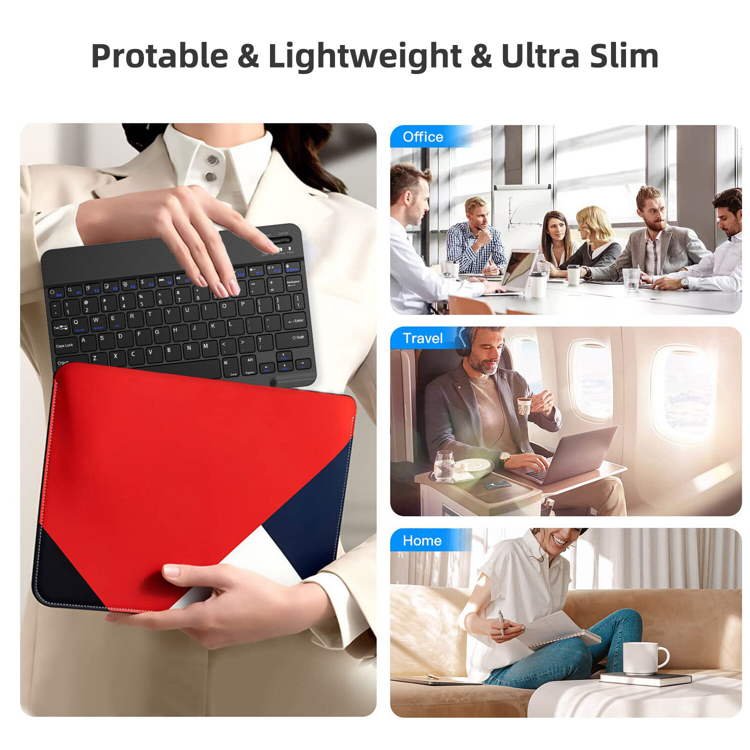 Wireless Bluetooth Keyboard and Mouse Set Rechargeable for iPad Laptop Mac PC US