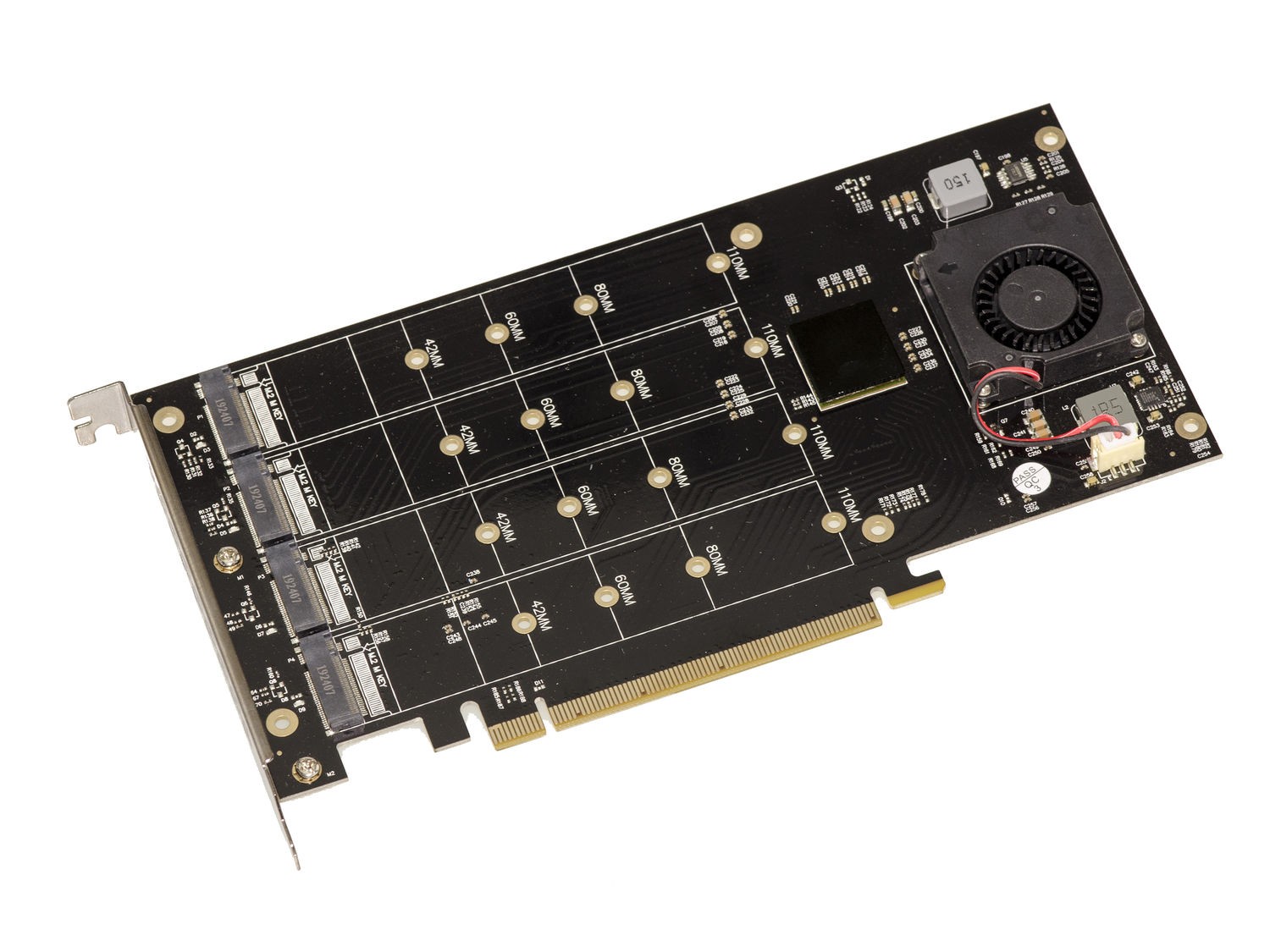 PCIe 3.0 16X Card For 8 SSD U.2 NVMe (U2 NGFF) Or 8 Ports PCIe X4 Switch Card