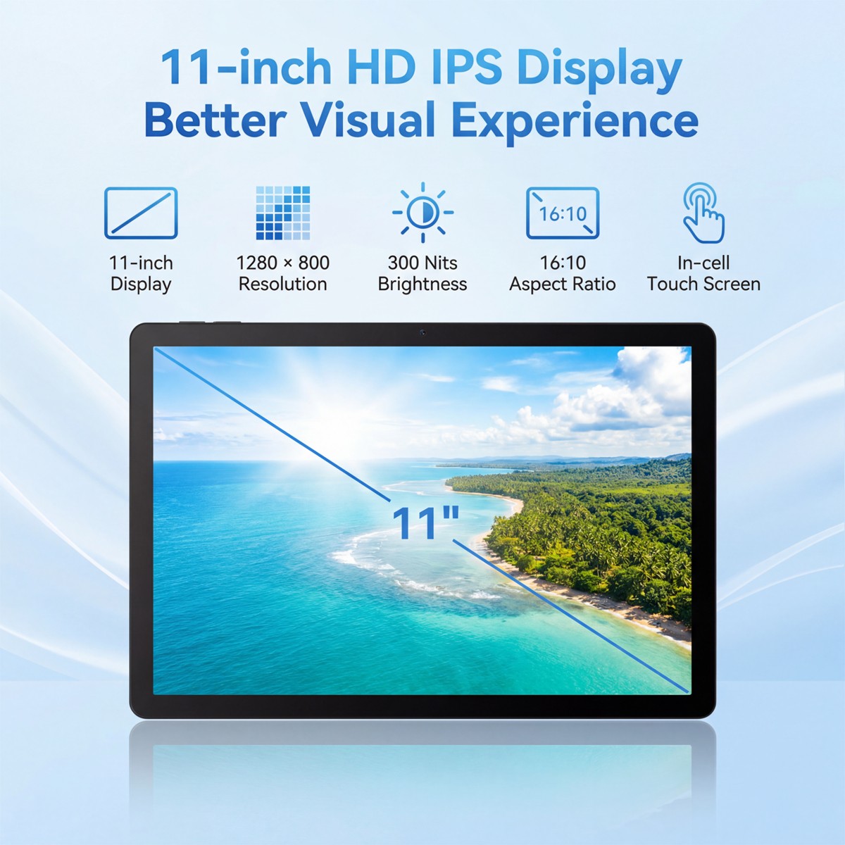 Tablet Android 16 11 Inch 32GB+256GB 7800mAh WIFI LCD HD Widevine L1 Dual Camera