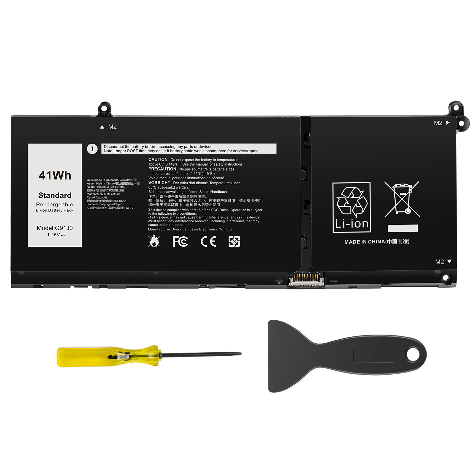 For Dell Inspiron 15 3511 15.6″ Battery 11.25V 41Wh 3644mAh G91J0 MGCM5