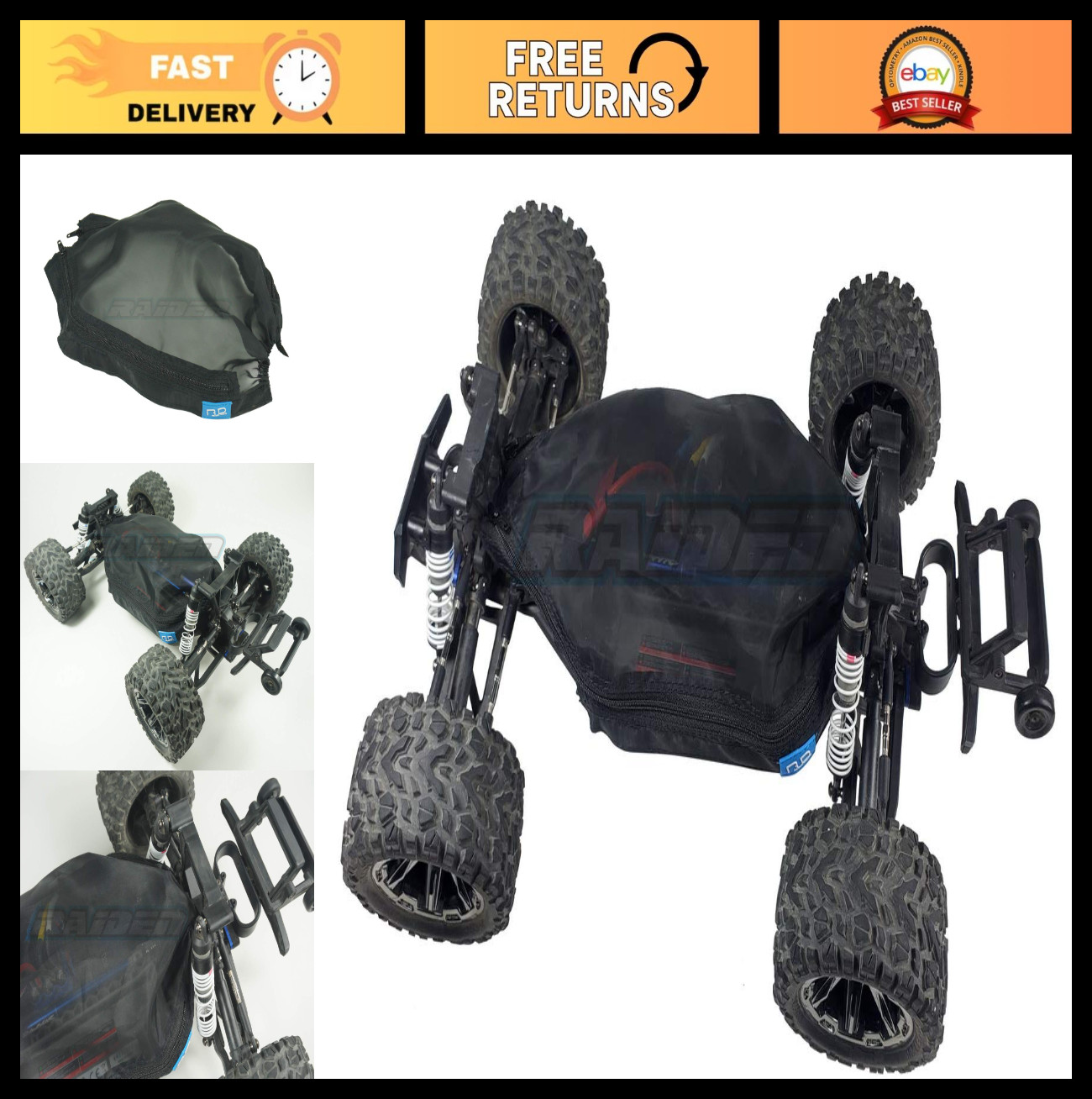 Nylon Mesh Chassis Cover for 1/10 RC Car, Dirt & Dust Resistant Guard, 4WD Compa