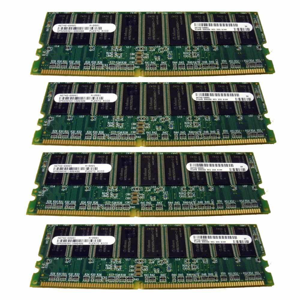 HP A9909A Memory Kit 2GB DDR SDRAM 4x 512MB