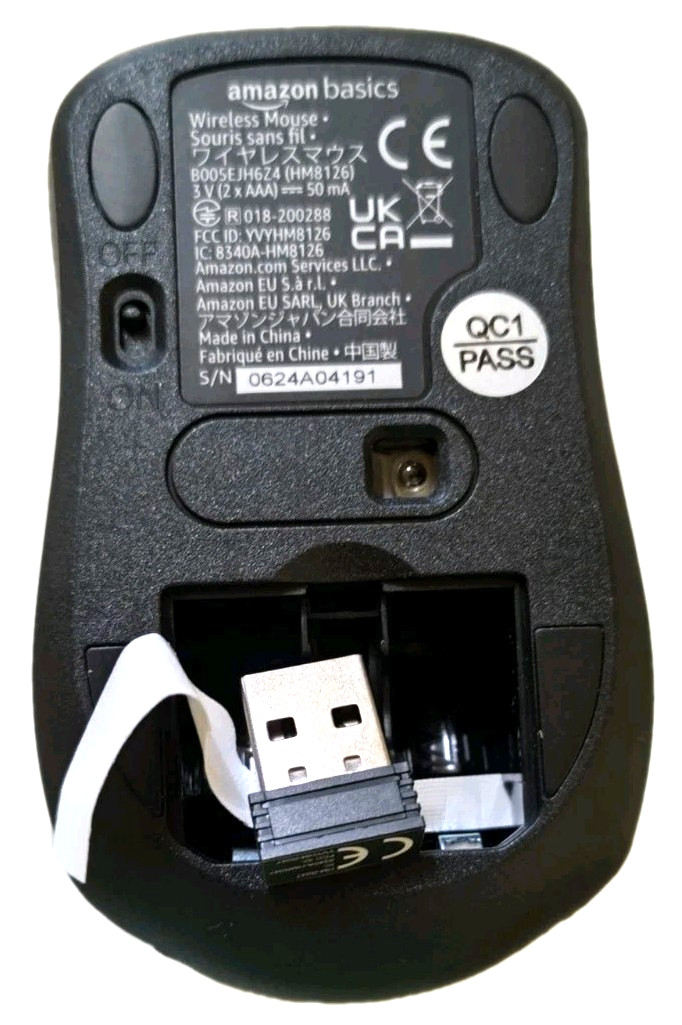 3 PK Amazon Basics Wireless Optical Mouse 2.4GHz USB Nano Receiver Computer