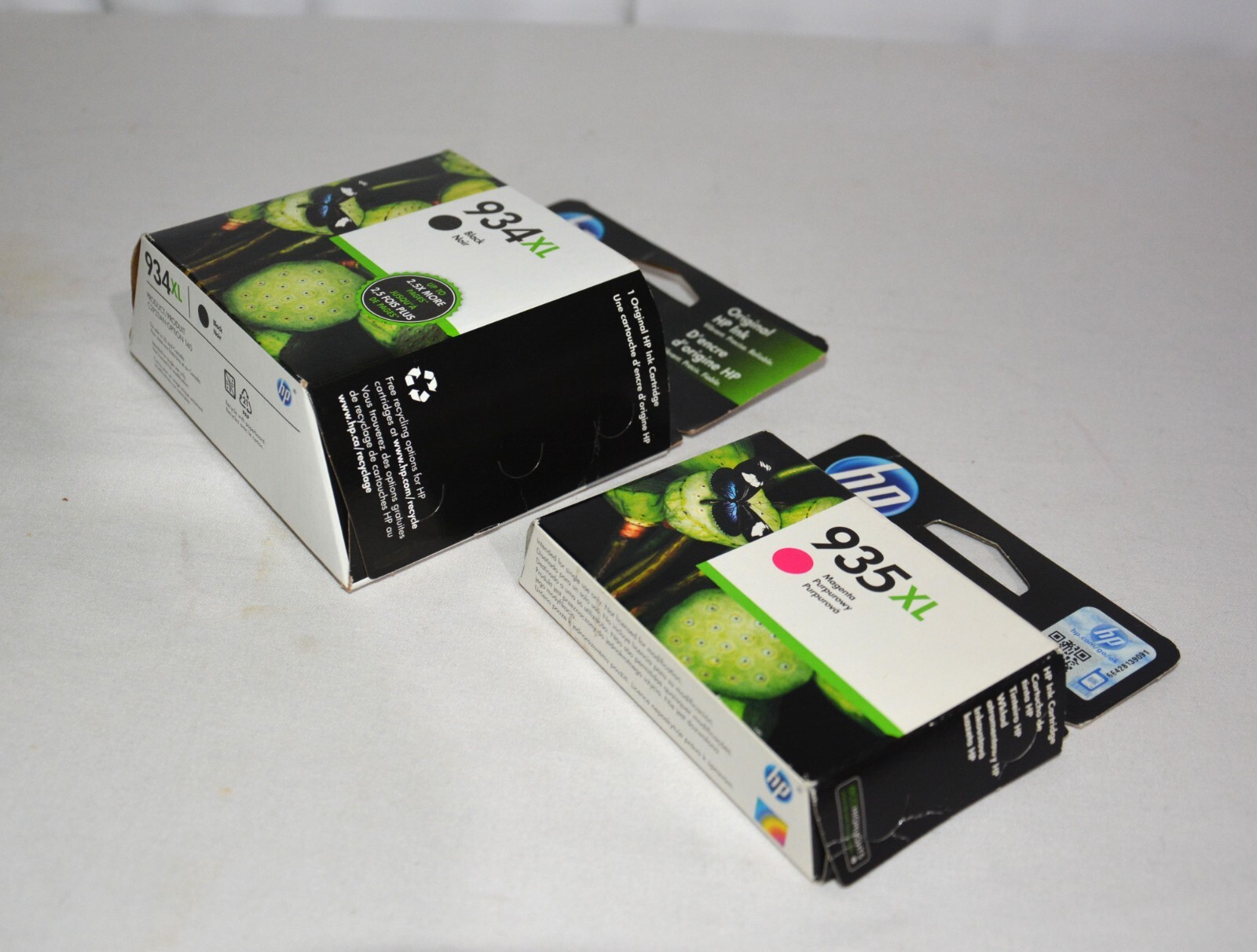 HP 934XL BLACK 935XL MAGENTA INK CARTRIDGE ORIGINAL, 2 PACKS, SEALED BOX