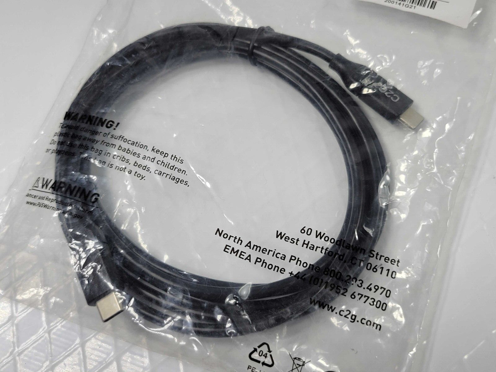 C2G 6ft USB C to USB C Data Transfer Cable – USB 2.0 5A
