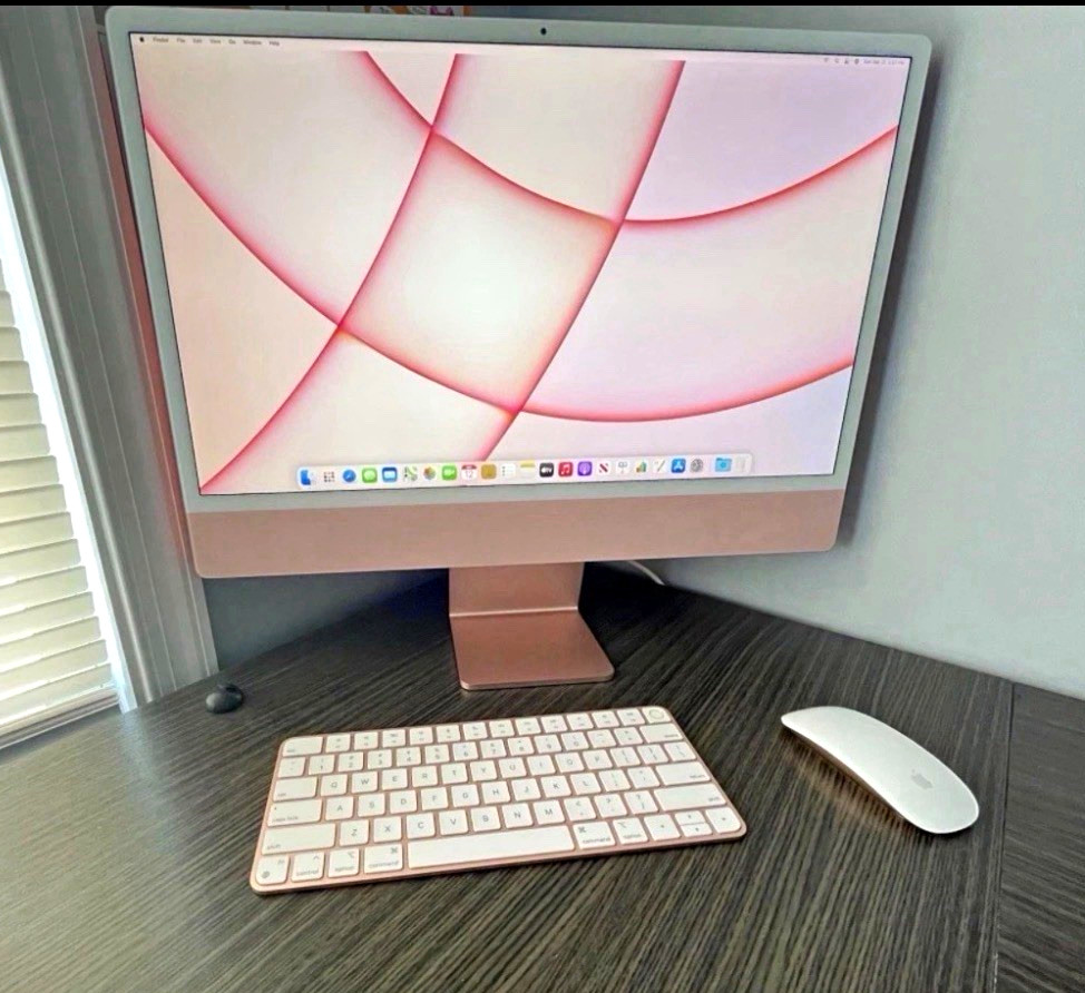 Apple iMac 24in (2023) Pink All-in-One M3 8GB RAM macOS Tahoe 26.5.1