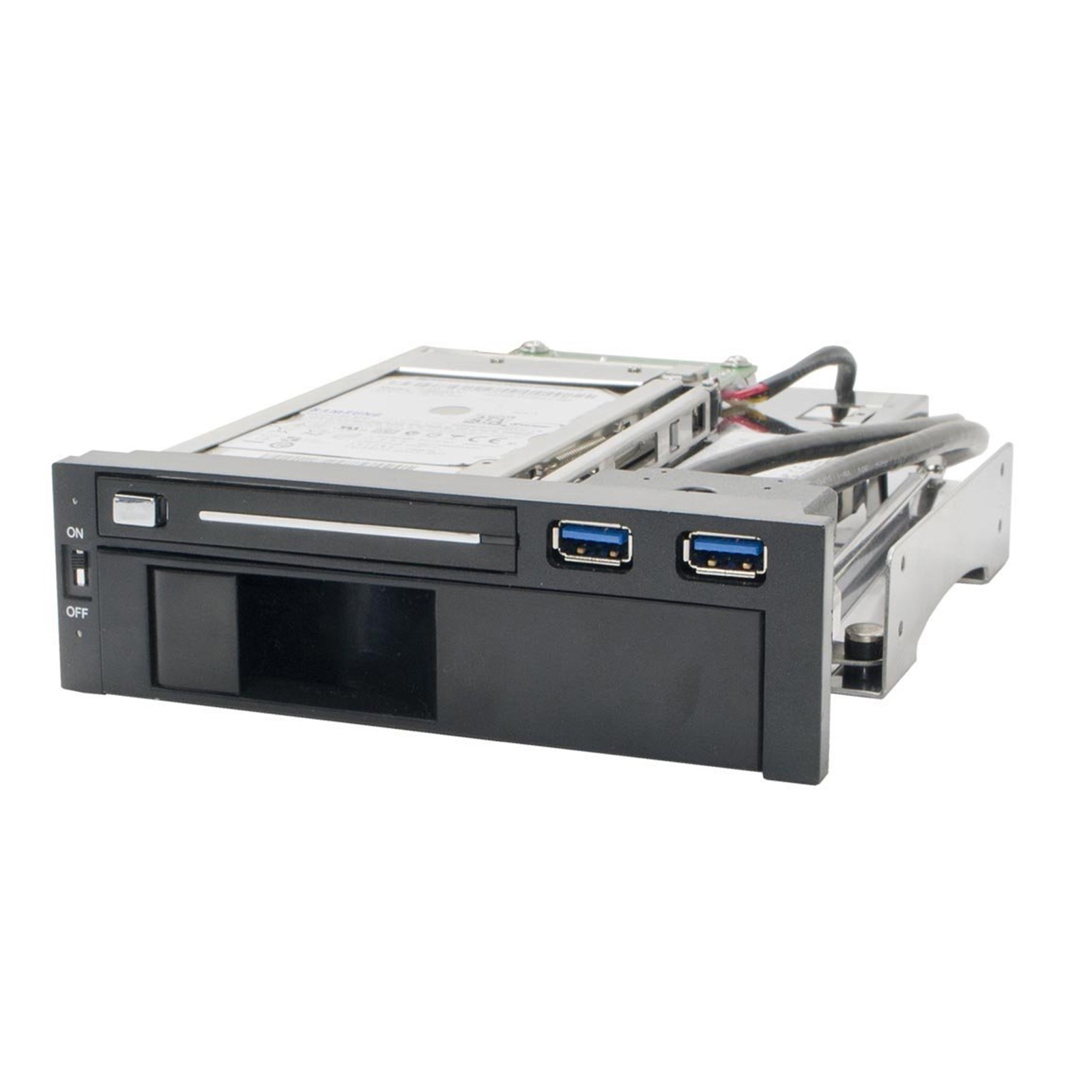 5.25″ Bay Adapter for Slim Drive, 2.5″ Trayless Rack for HD HDD SSD-open box