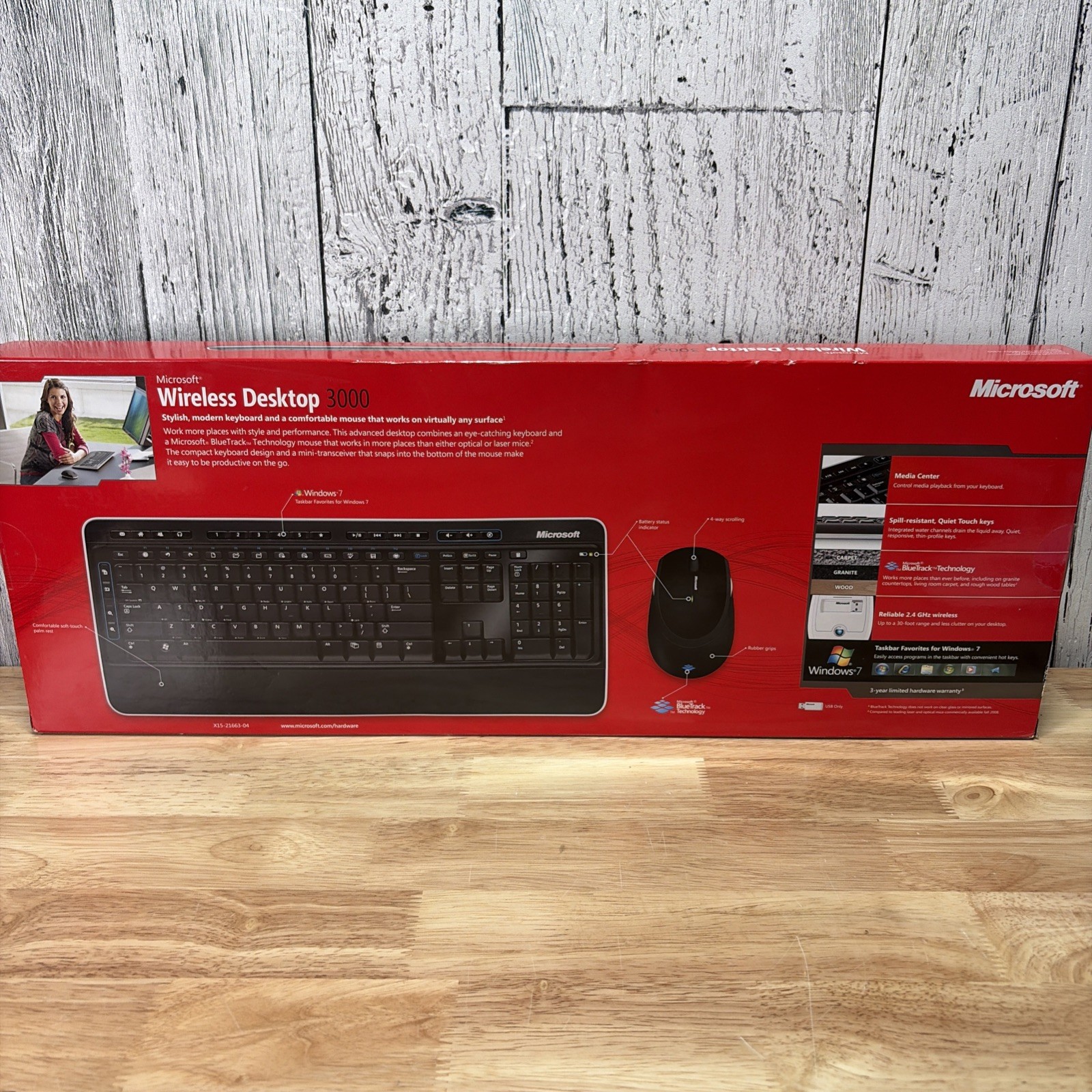 Microsoft Wireless Desktop 3000 Keyboard Bluetrack Tech Keyboard Mouse Dongle