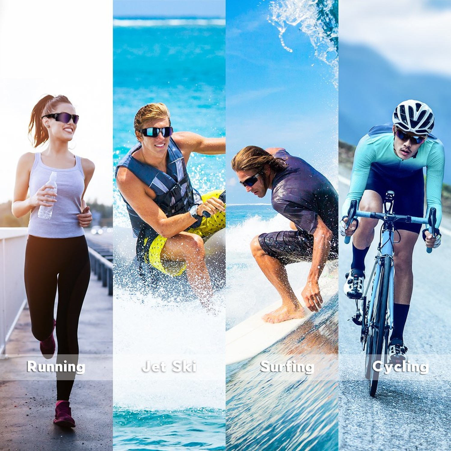 BEACOOL Polarized Sports Sunglasses for Men Women Youth Baseball Cycling Runn…