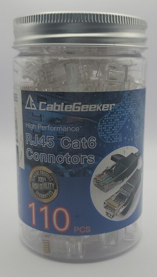 CableGeeker RJ45 Cat6 Connectors 110 Pcs